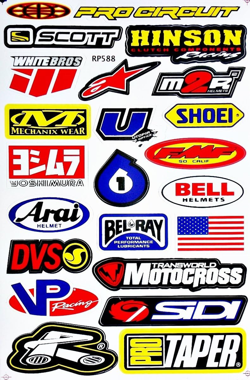 Dirt Bike Motorcycles Supercross Motocross ATV Lot 6 Vinyl Decals Stickers D6015 image number 3