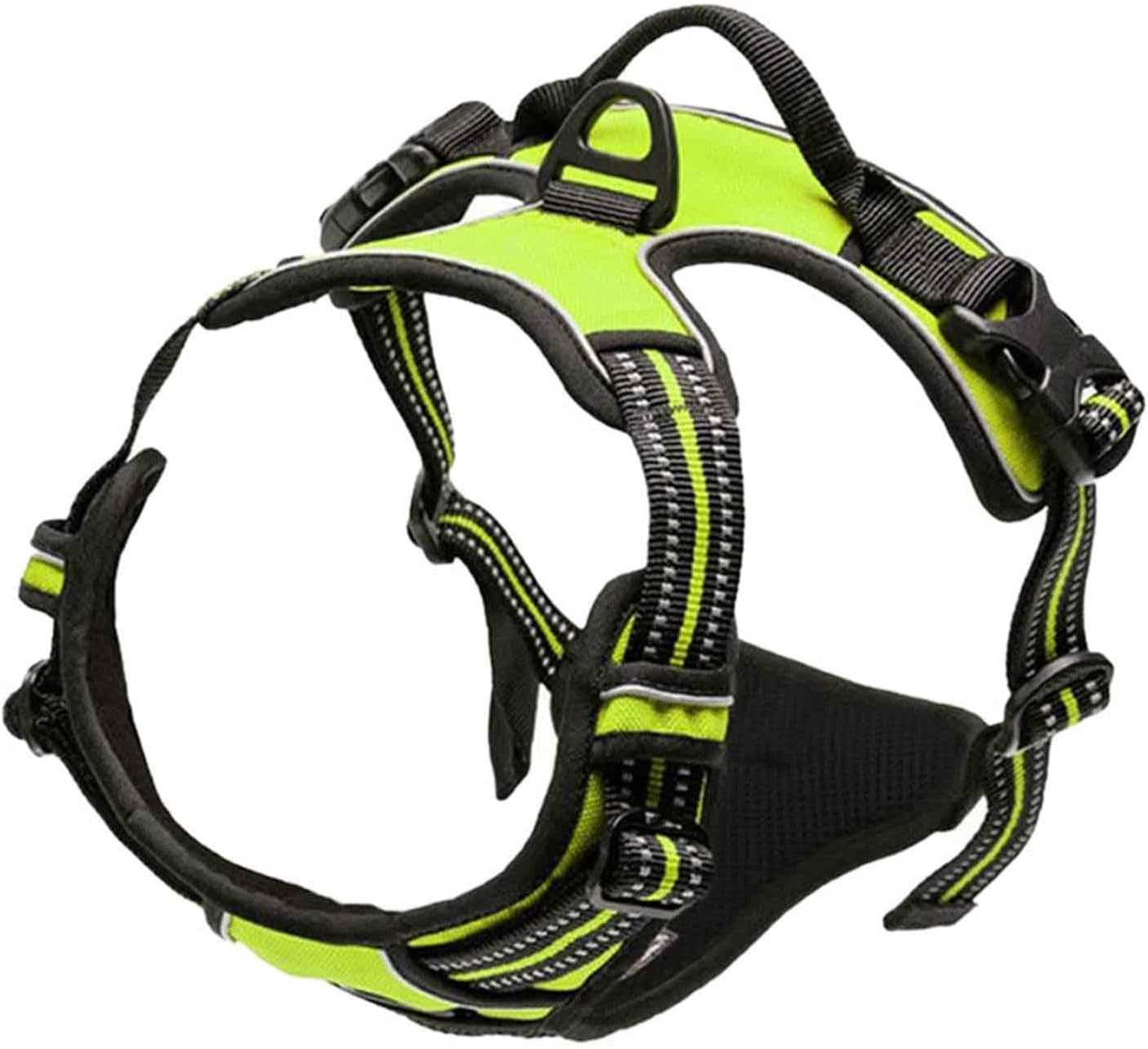 Vest Harnesses Dog Leads for Medium Dogs Dog Leash with Carabiner for Small Dogs Buckle Reflective Cursor Aluminum Alloy Tow Buckle Breathable Comfortable Mesh Nylon Webbing (Xl,Pink 1)