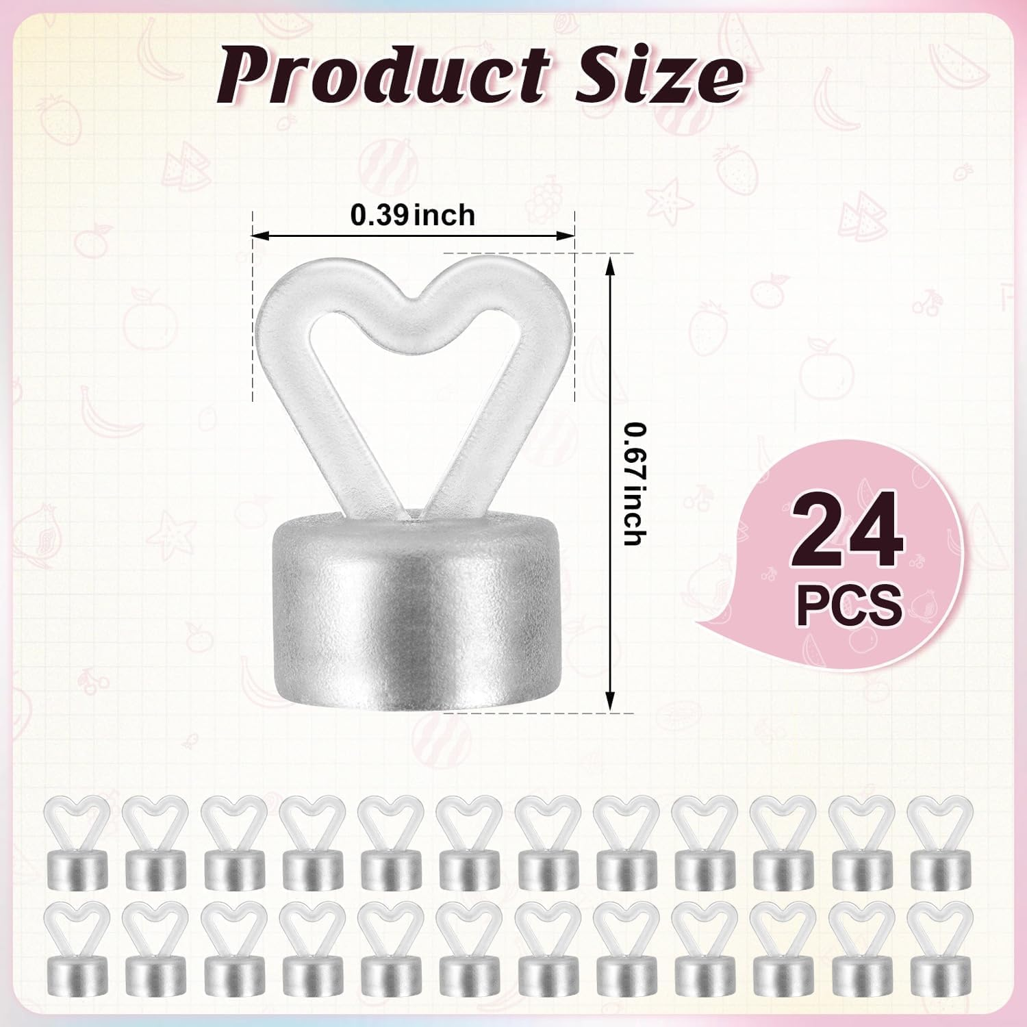 24Pcs Balloon Weights, Small Weights to Hold Balloon, Mini White Metallic Heart Shaped Balloon Weights for Balloons Party Favor Table Wedding Festival Birthday Decor image number 2