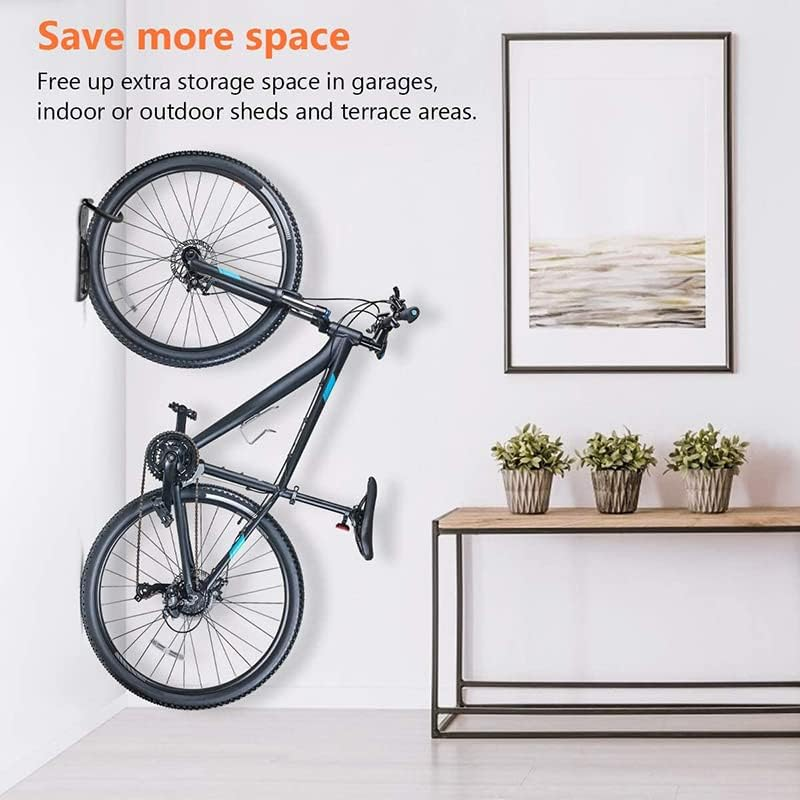AIMALL 4PCS Steel Bicycle Bike Wall Rack Mount Garage Stand Holder Storage Hanger Hook, Space-Saving Stand Holder for Indoor Use image number 4