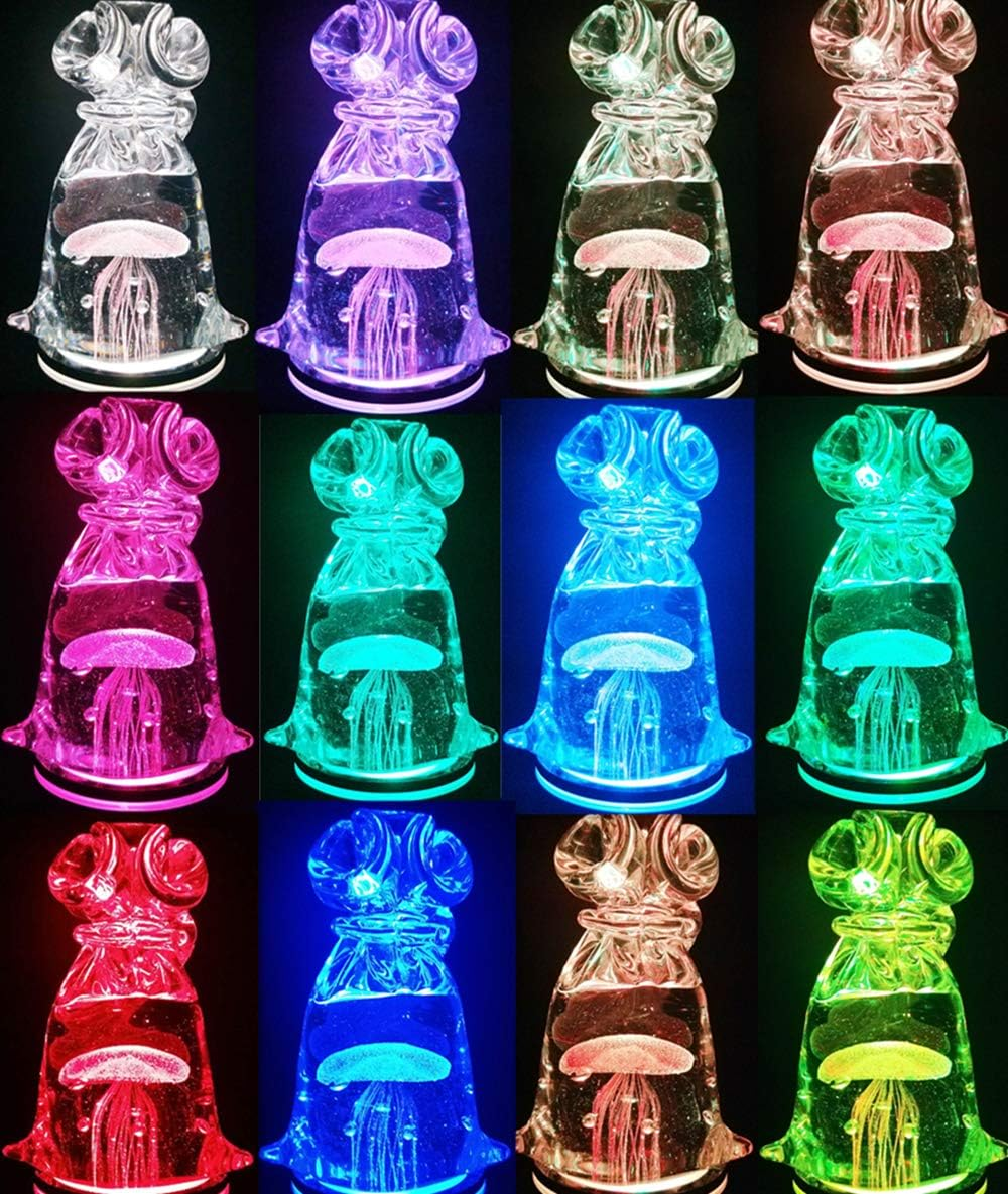 EUSTUMA LED Light Base Non-Slip round Display Stand for 3D Crystal Glass Ball Art with Sensitive Touch Switch,Multiple Colors Display,Holiday Party Decoration. (No Rotating)(Concave Base) image number 5