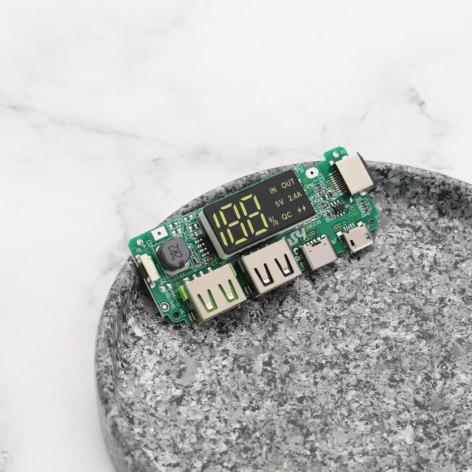 2Pcs 18650 Lithium Battery Charger 5V 2.4A Dual USB Circuit Board Digital LCD Display Module with Overcharge Overdischarge Short Circuit Protection image number 4