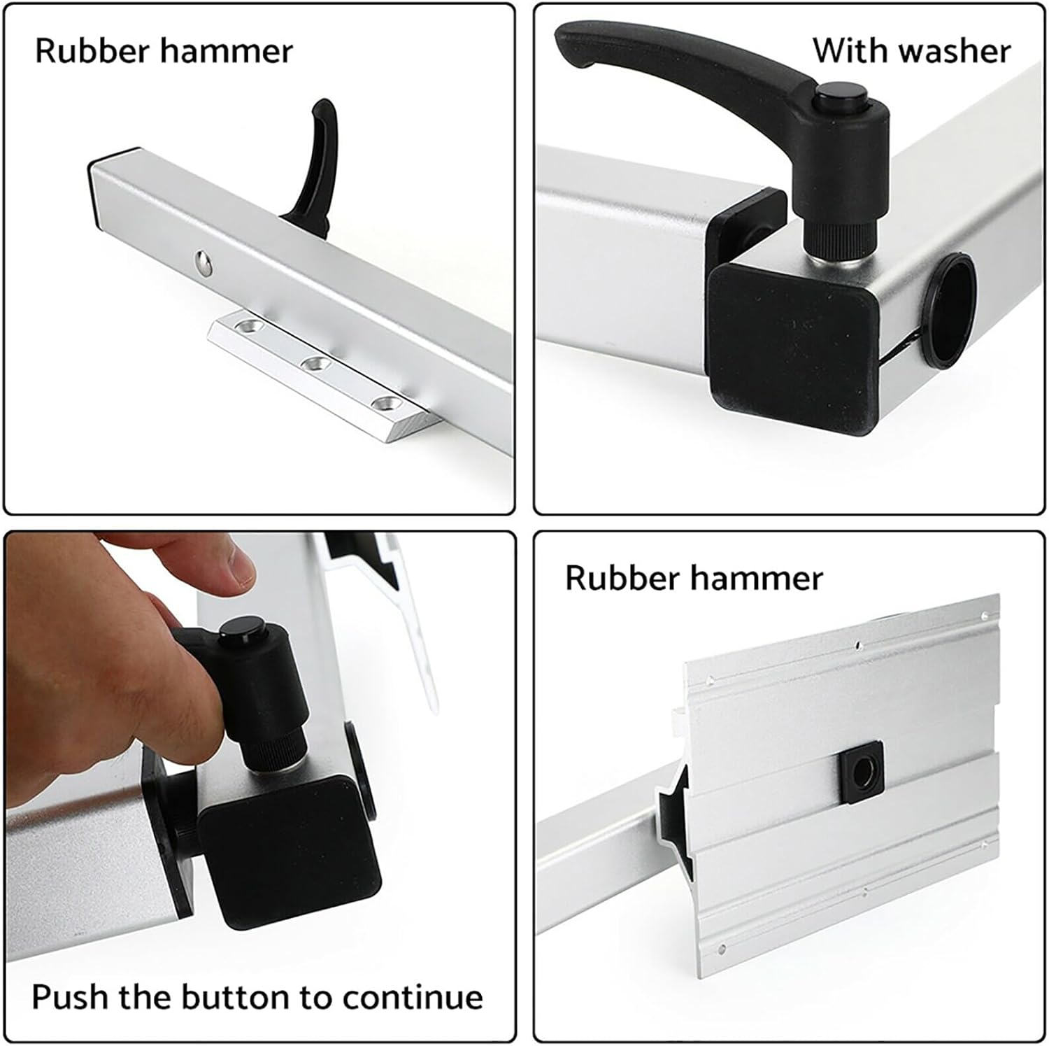 MAX COOL Removable Table Leg RV Accessories 360 Degree Rotation Detachable Table Leg Aluminum Alloy Laptop Table Legs Bracket for RV Caravan Yachts Motorhome