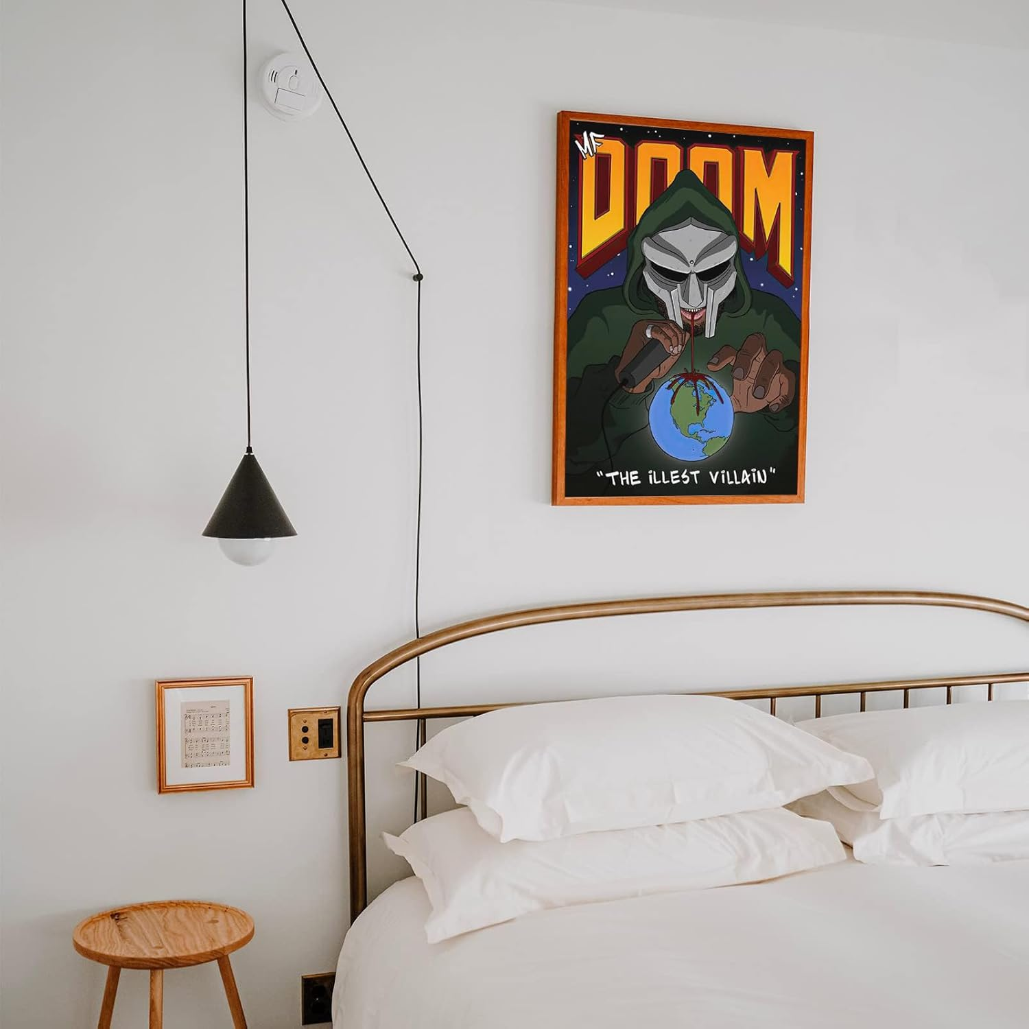 ZIENVE MF Doom Posters for Room Decor, Canvas Rapper Music Album Cover Wall Art Prints Home Decor, 30 X 45Cm Unframed B image number 4