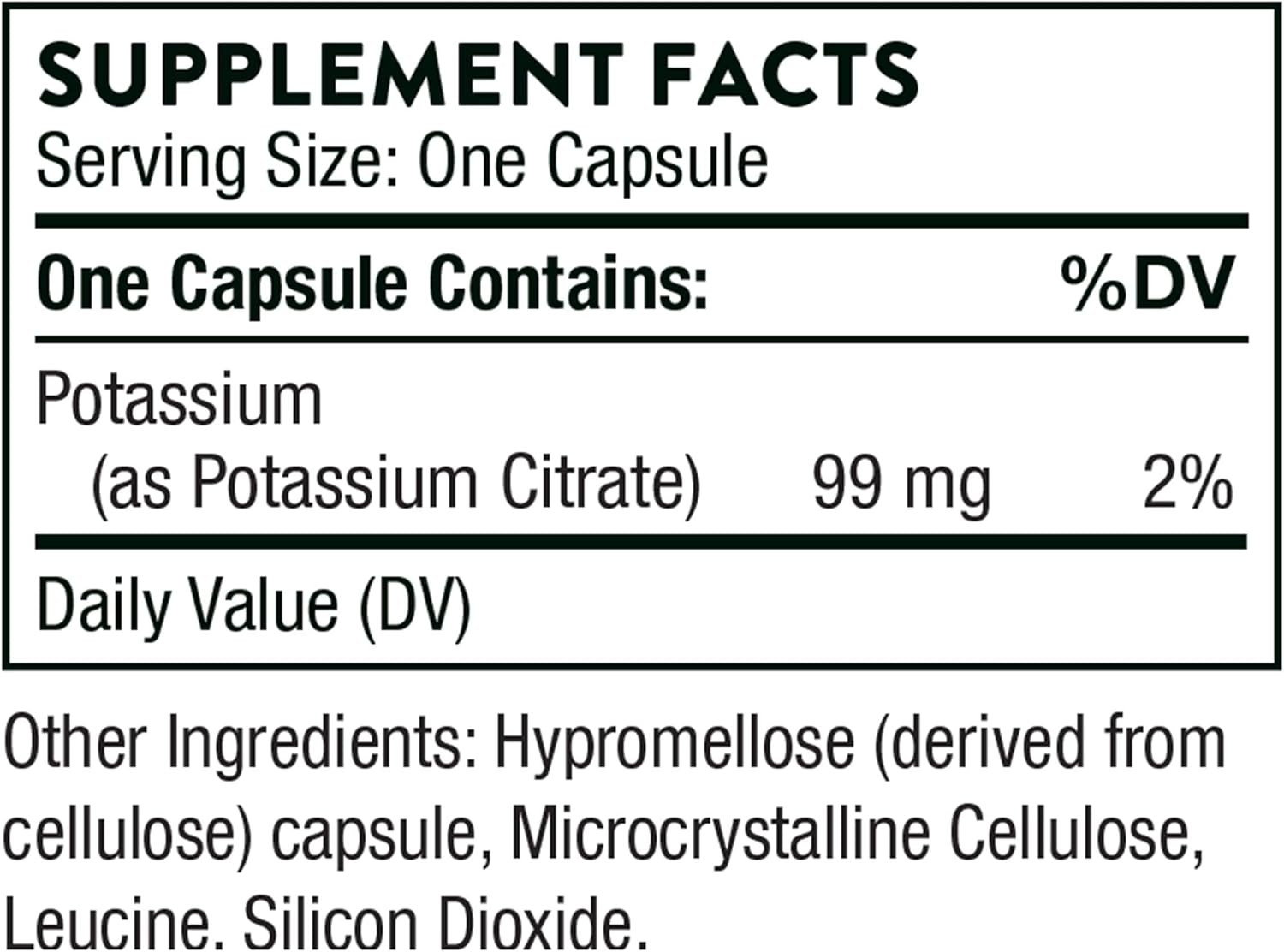 Thorne Research - High Absorbency Potassium Citrate - 90 Capsules image number 2