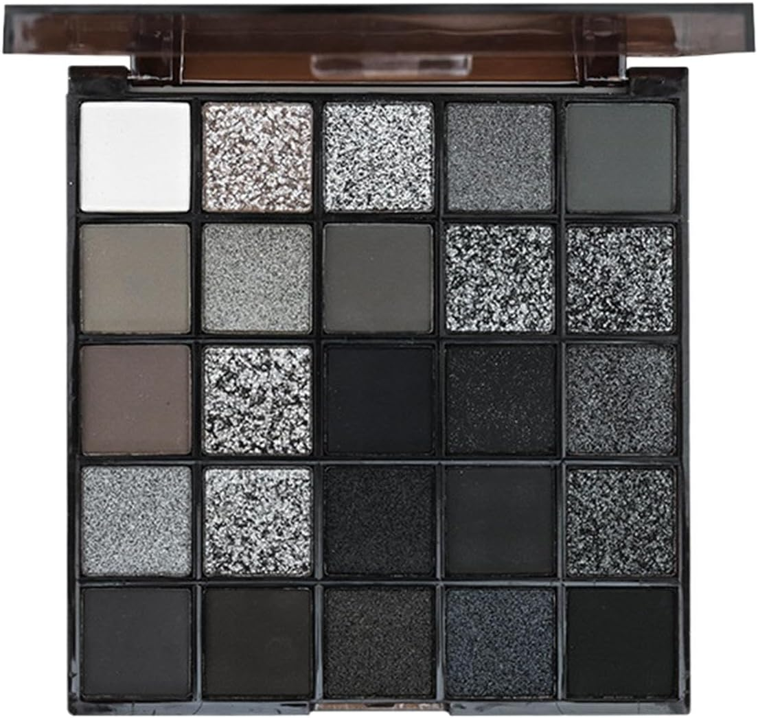 Black Eye Shadow, Smokey Eye Shadow Palette, 25 Colors Dark Smokey Eye Shadow Palette | Long Lasting Gothic Cool Tone Eye Shadow, Smokey Eye Kit, Powder Shadow Travel