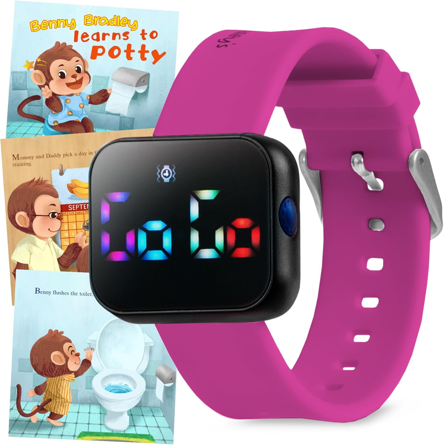Potty Training Watch for Kids V2 a Water Resistant Potty Reminder Device for Boys & Girls to Train Your Toddler with Fun/Musical & Vibration Interval Reminder with Potty Training Ebook