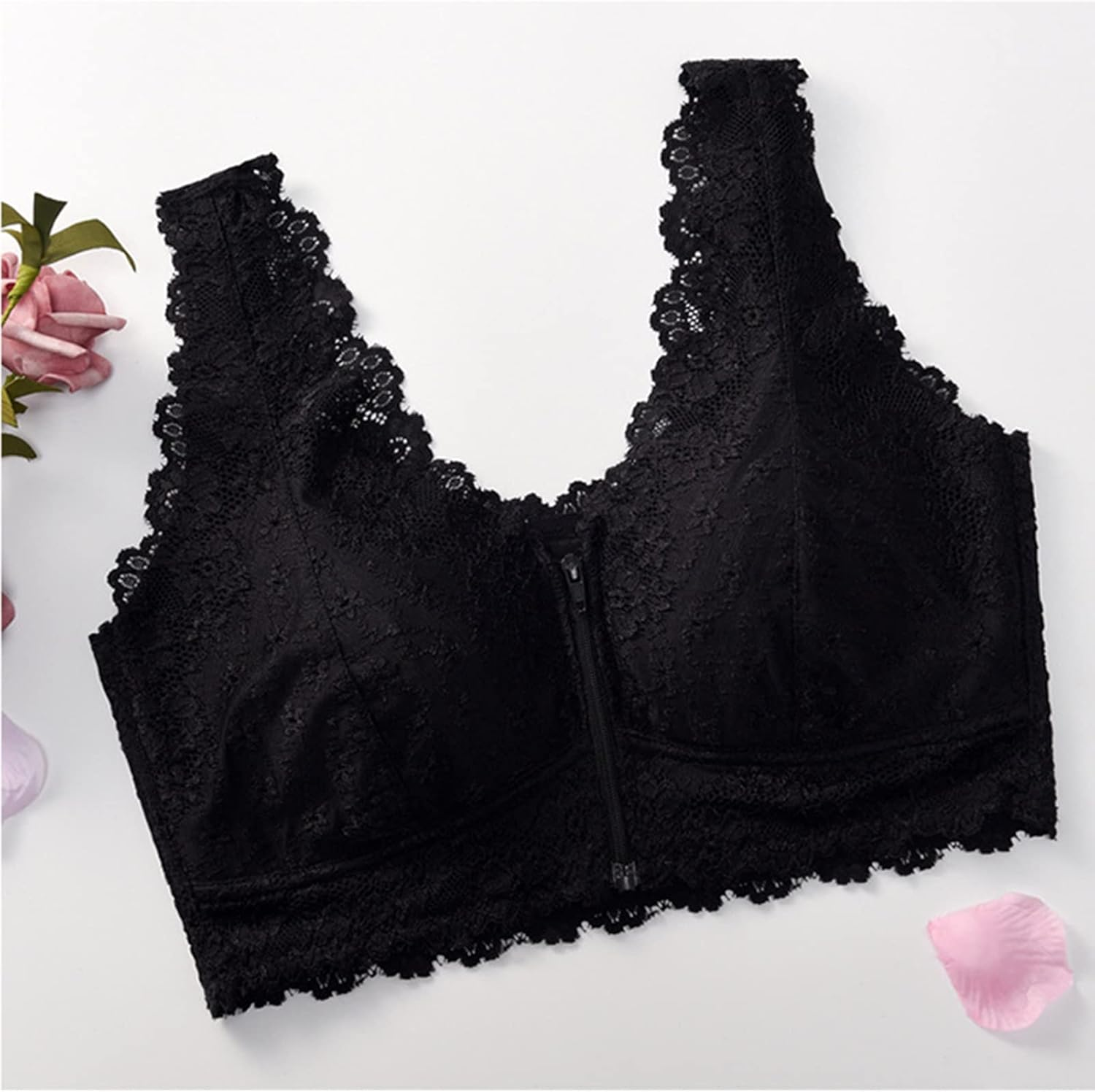 Front Closure Everyday Bra for Mastectomy Women Breast Prosthesis Wireless Post Op Pockets Bras with Removable Pads (Color : White, Size : Xxxl/Xxx-Large)