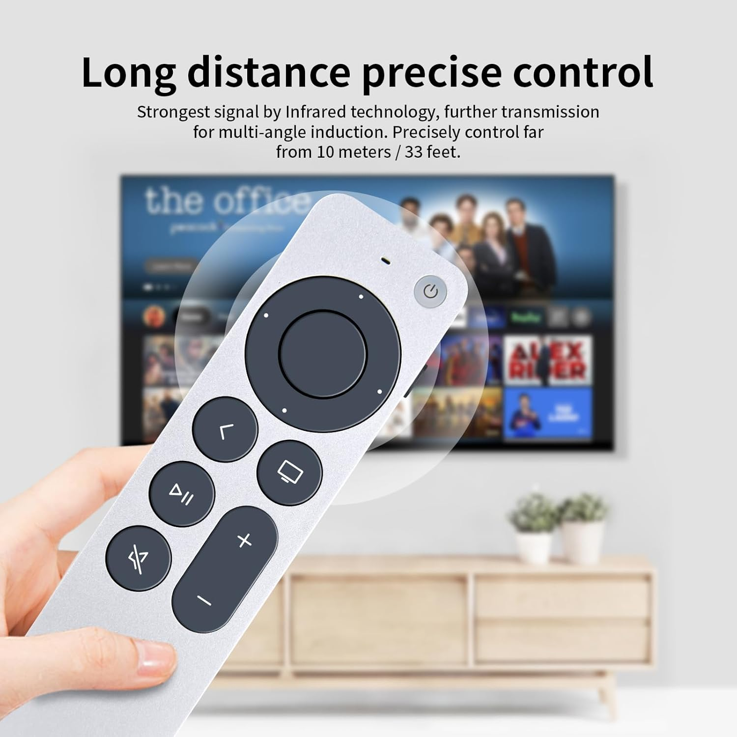PZL New Universal Replace Remote Control for Apple TV 4K/Box Gen 1 2 3 4/HD A2540 A2584 A1469 A1378 A1218 A2843 A2737 A2169 A1842 A1625 A1427 MA711/MC572/MD199/MGY52/MLNC2(NO Siri and Voice) image number 2