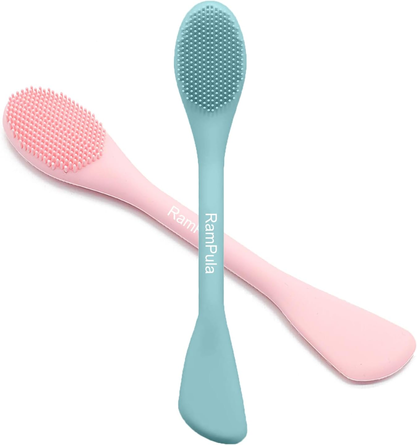 Rampula Silicone Face Mask Brush, Face Scrubber for Gentle Exfoliating & Hairless Moisturizers Applicator Tools for Apply Mud, Clay, Charcoal Mixed Mask, Cream, Lotion