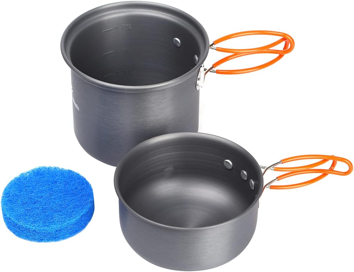 Fire-Maple Camping Pot Bowl Foldable Backpacking Cooking Set Pots for 1 Person 195G FMC-207 Ultralight Outdoor Single Cookware image number 4