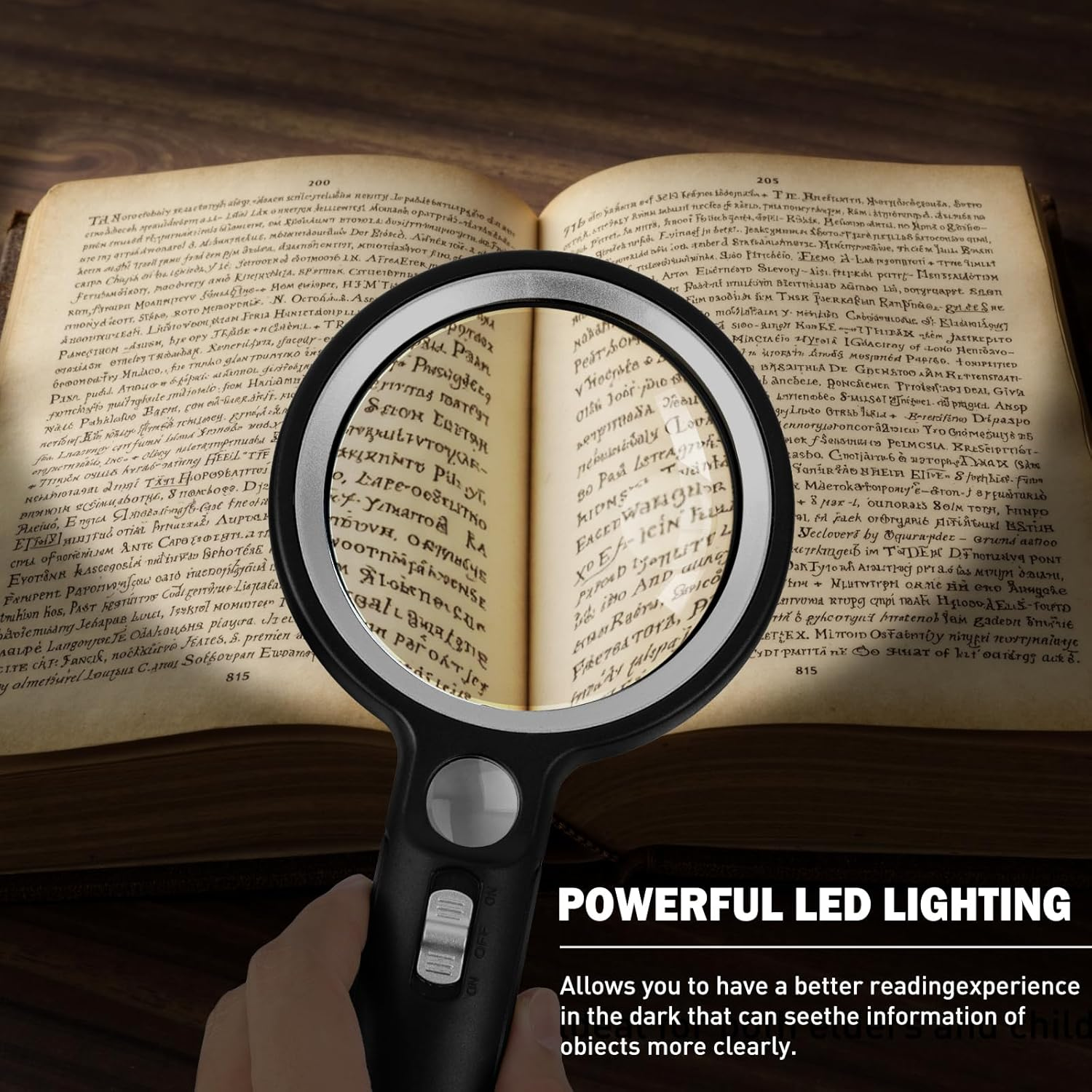 Magnifying Glass with 30 LED Lights, 10X 20X 45X Lighted Magnifying Glass Handheld with 1UV Light, Illuminated Lighted Magnifier for Seniors Reading Watch Repair Soldering Close Work image number 4