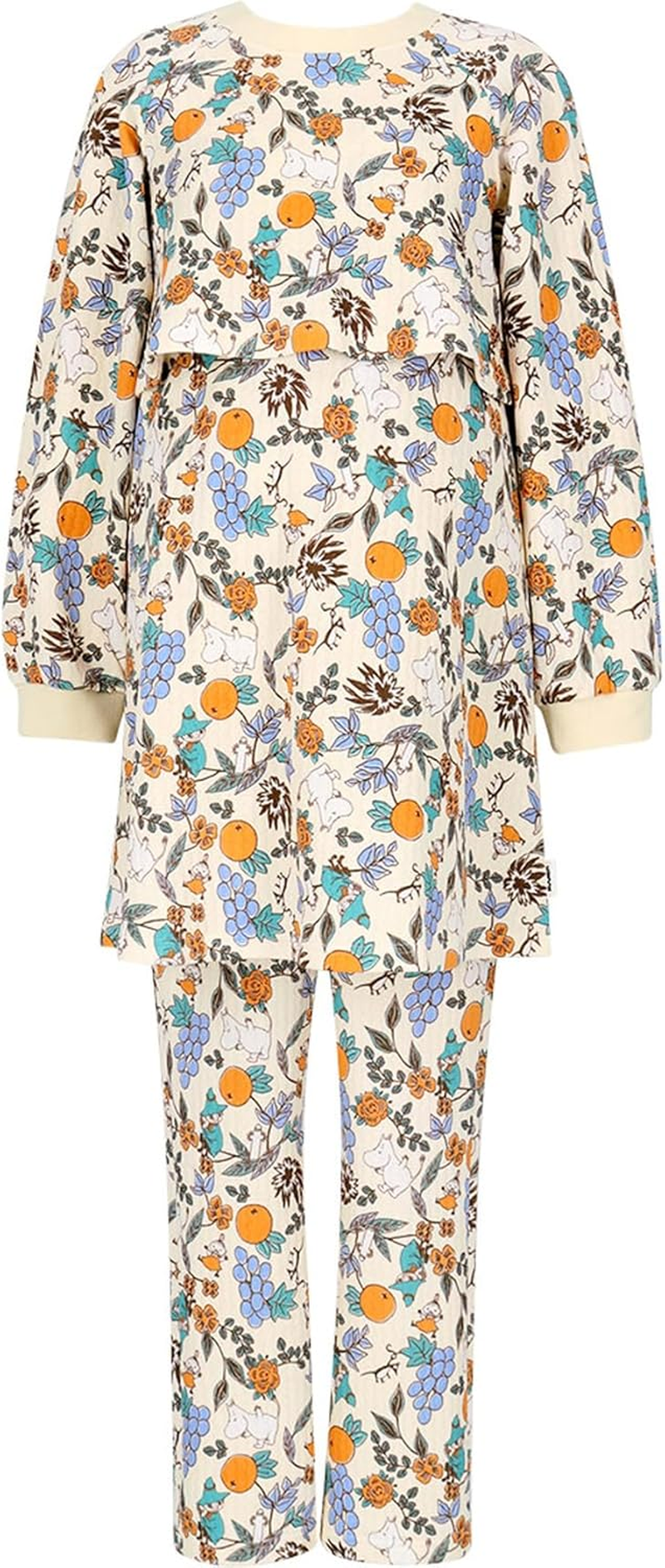 Wacoal Maternity MFY213 Women'S Maternity Pajamas, Moomin Collaboration, before and Postpartum Use, Heat Retention (Main Body) 100% Cotton (Body Surface/Skin Side) Long Sleeve Long Pants