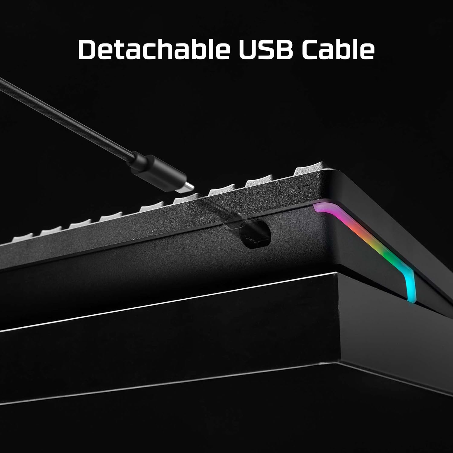 Hyperx Alloy Rise &ndash; Hot-Swappable Mechanical Gaming Keyboard, PC, Ambient Light Sensor, Gasket Mounted, Linear Switches image number 6