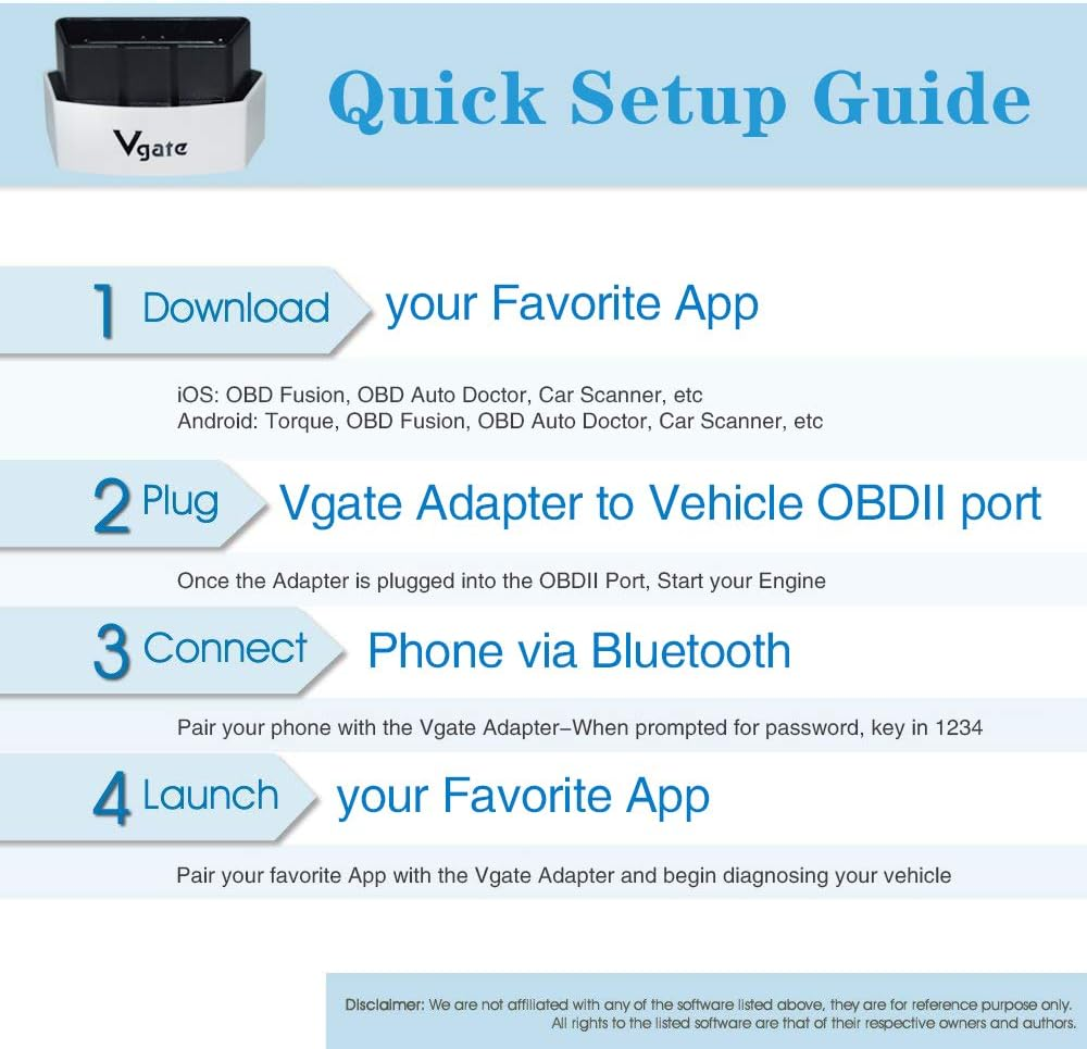 Vgate Icar 3 Wifi OBD2 Scanner Scan Tools Interface Adapter Check Engine Light Car Diagnostics Tool for Ios Iphone Ipad and Android, Auto Sleep(White) image number 1