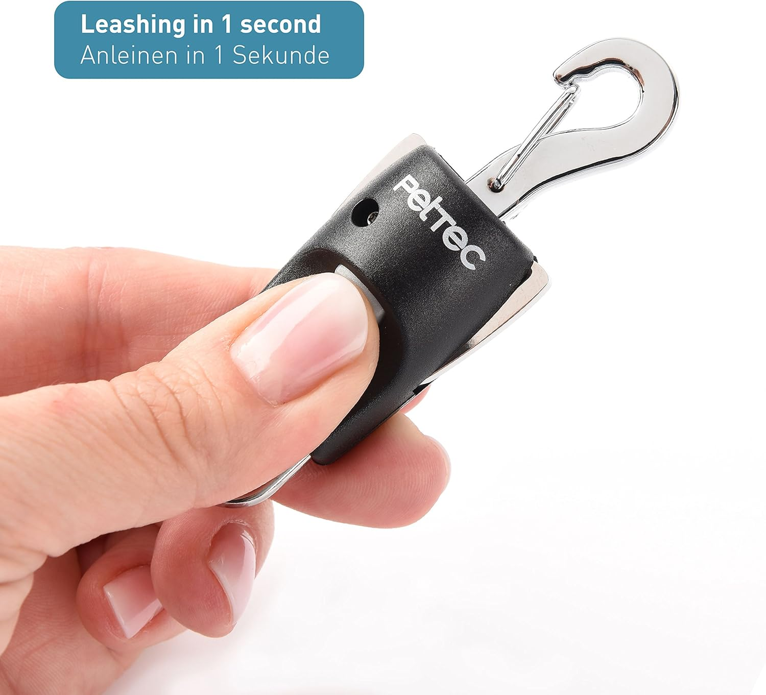 Pettec Dog&rsquo;S Leash & Collar Set in Trioflex, 2M Leash + Quick Connector, Magnetic Link for Quickly Opening and Closing the Hook on Pet&rsquo;S Lead in 1 Second, Stainless, for Dogs up to 40Kg image number 5