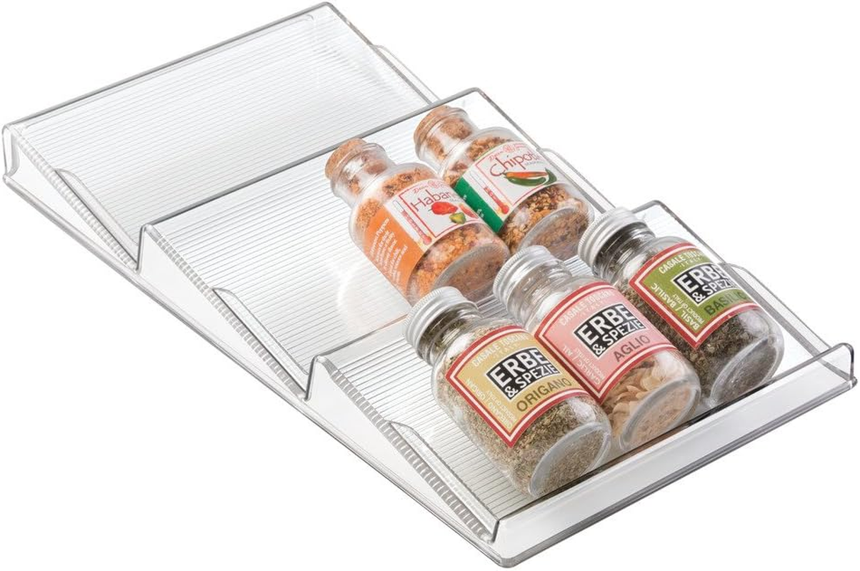 Interdesign Linus Spice Rack, Drawer Organizer for Kitchen Storage - Clear