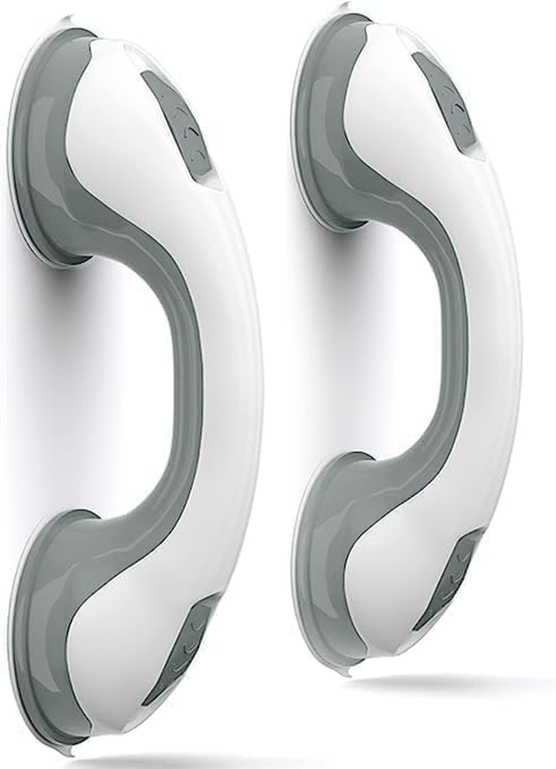 Shower Handle 12 Inch Grab Bars for Bathtubs and Suction Grab Bar Bathroom Bathtub Bath Handles Handicap Elderly Seniors Safety Cup Grip Non Slip - ONLY for Tiles Glass & Hard Plastic 2 Pack image number 3