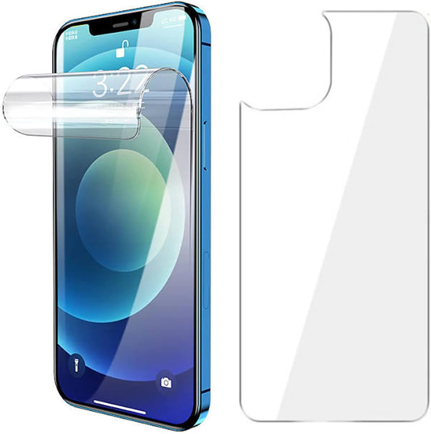 Soft PET Film Screen Protector Guard for Apple Iphone 13 Front and Back image number 3