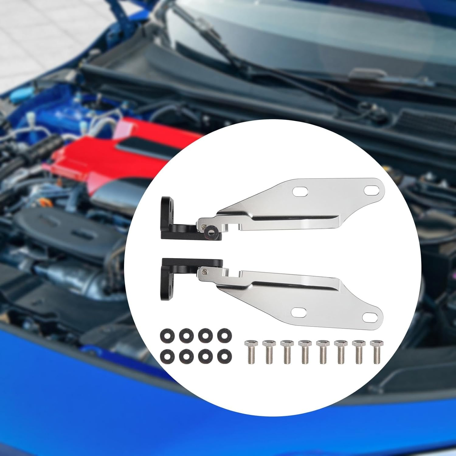 Hood Hinges Quick Release Kit Assembly Easy Install Heavy Duty Auto Parts Professional Metal for Eg6 image number 3