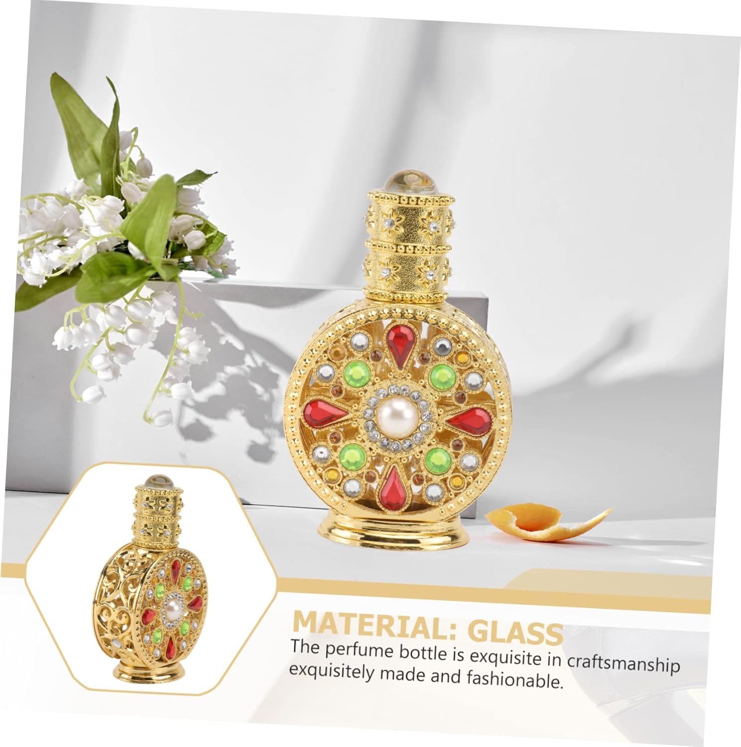 1Pc Elegant Perfume Bottle Stylish Aromatherapy Container for Essential Oils Travel-Friendly Design Women Special Occasions image number 5