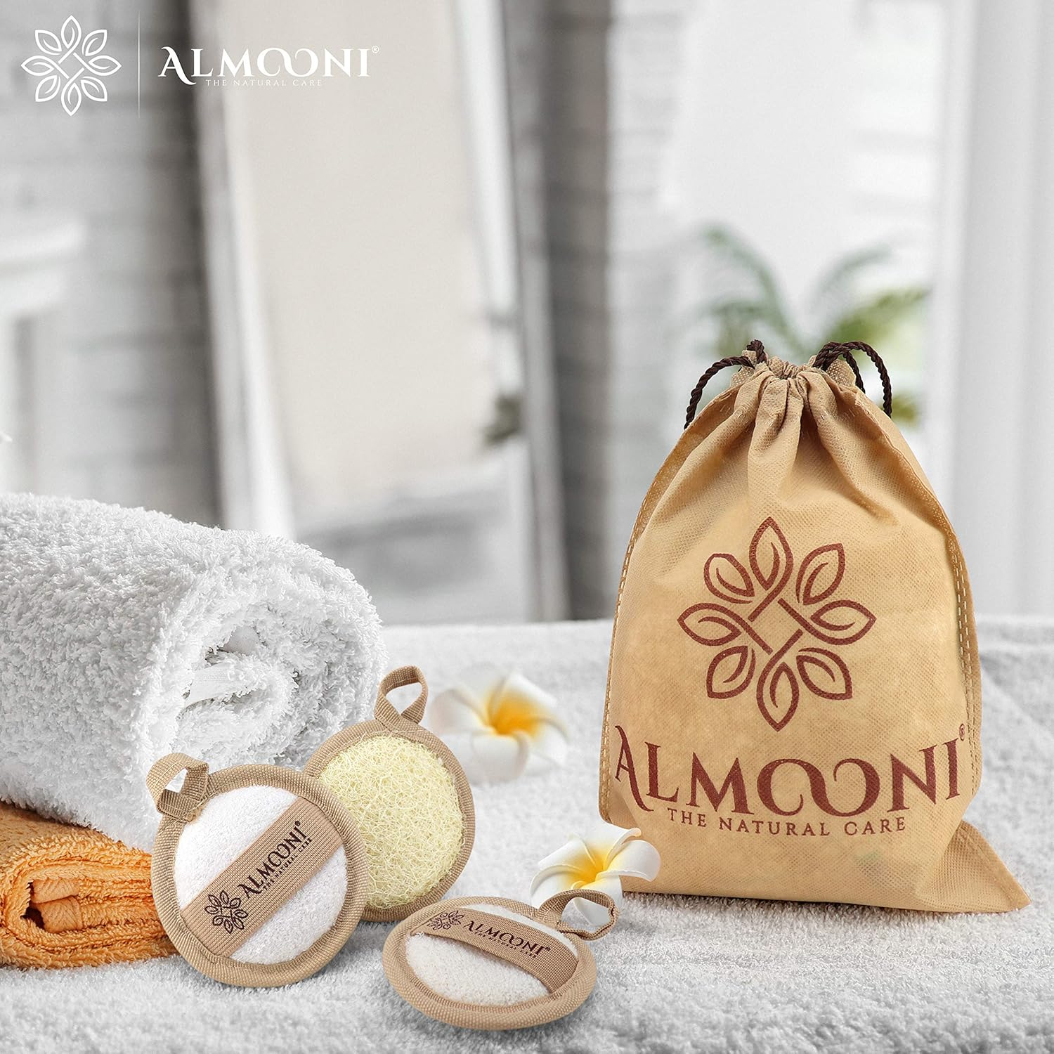 Premium Exfoliating Facial Loofah Scrubbers, Natural Face Exfoliator Pad Cleanser Sponges for Clean and Vibrant Facial Skin (6 Pack) image number 2