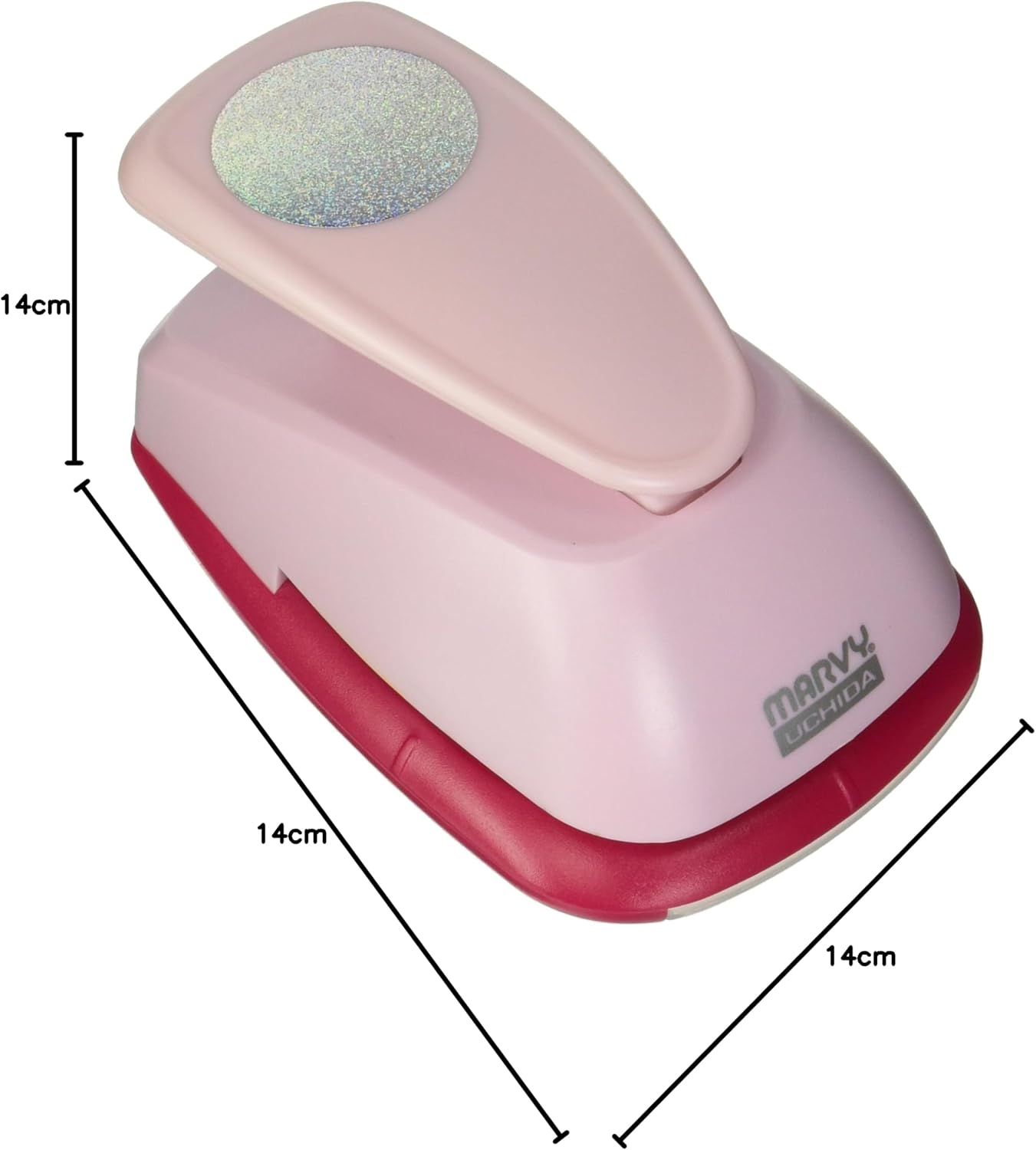 Uchida Clever Lever Mega Craft Punch Art Supplies, Circle|Sclpd Circle|Square image number 2