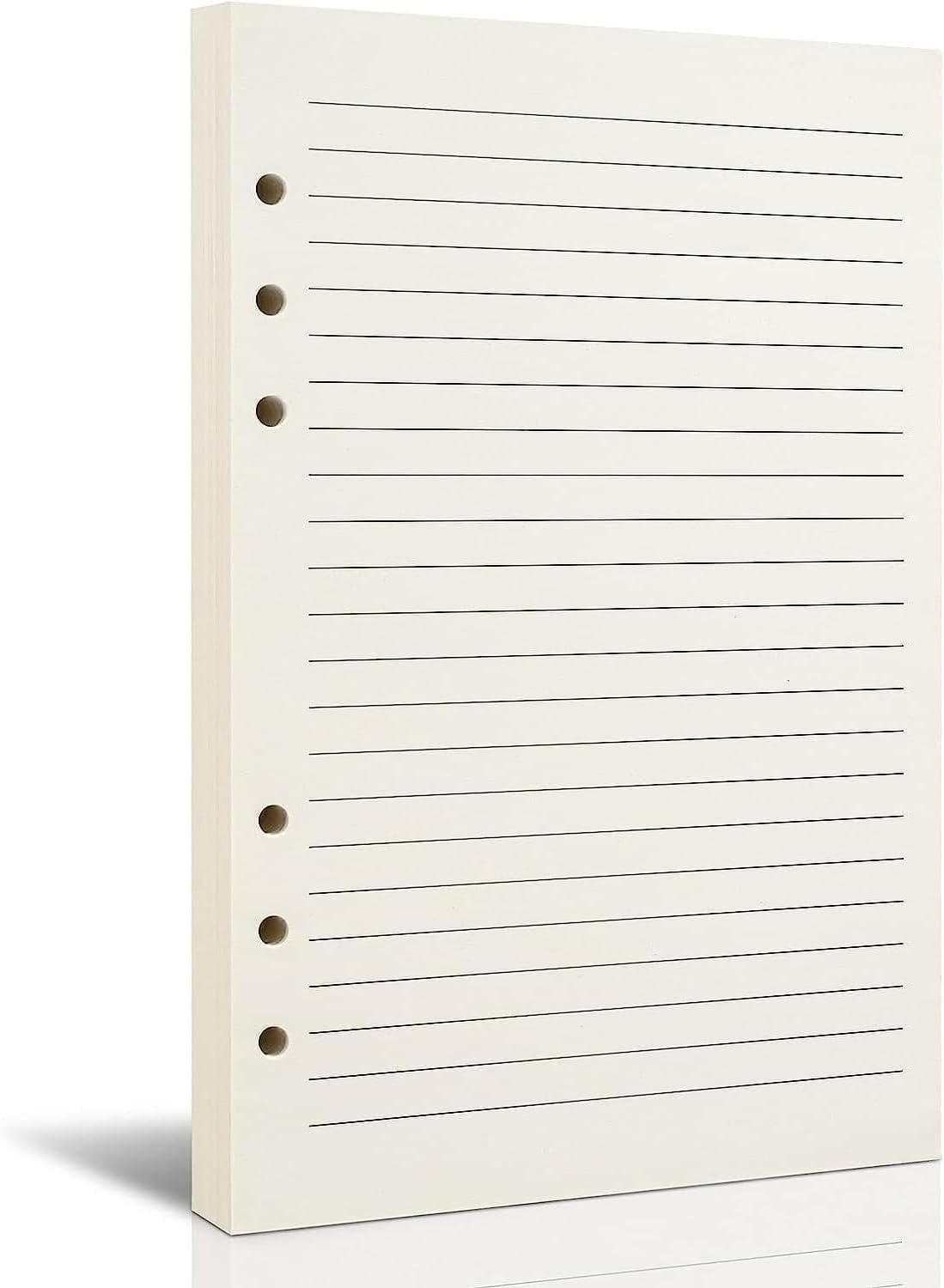 A5 Refill Paper,100Gsm Thick Refillable Paper 6 Hole Filler Inserts Loose Leaf Paper 80 Sheets (160 Pages) for 6 Ring Binder Journal Notebook-Squared Paper (Lined Paper) image number 5