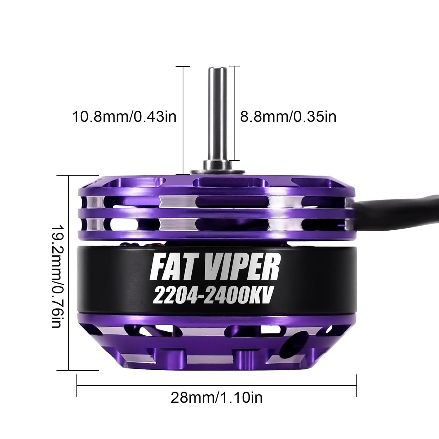 INJORA Fat Viper 2204 2400KV Brushless Outrunner Motor & Transmission for TRX4M 1/18 RC Upgrade image number 5