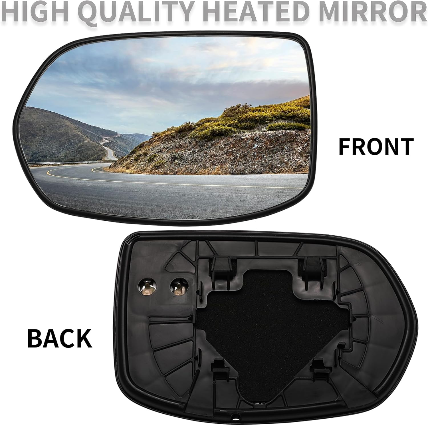 LOIYLLEN Left Side Mirror Replacement for Honda CRV 2007 2008 2009 2010 2011 - Left Side Mirror Glass, Rear View Mirrors Glass with Power Heated