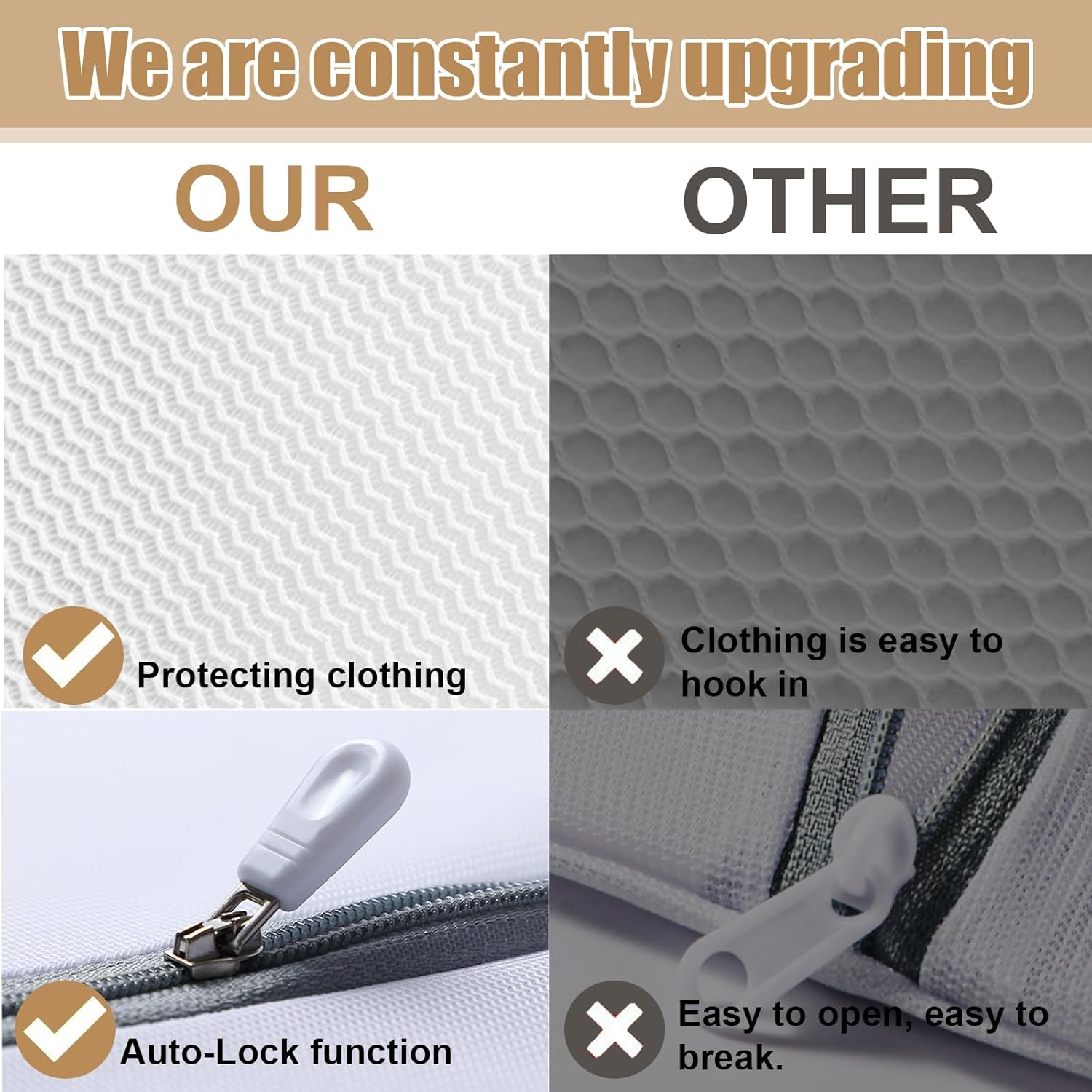 Angooni Pack of 8 Mesh Laundry Bags, Sturdy Laundry Bags for Delicates, Safe Lingerie Washing Bag, Portable Wash Bag with Zip for Lingerie, Underwear & Baby Clothes image number 6