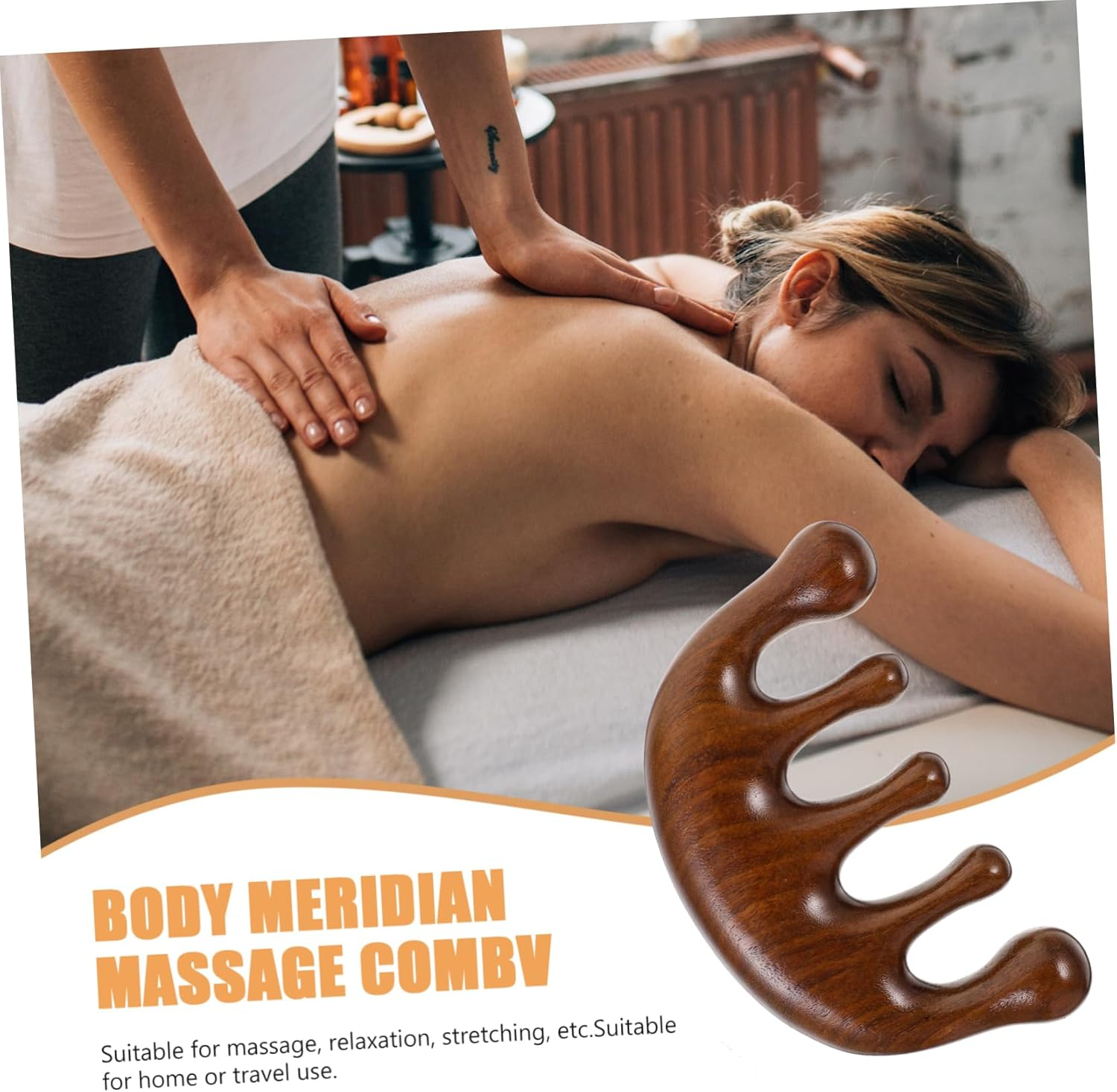 MOTHNUR Unique Shaped Wooden Comb Scalp Massage Tool for Circulation and Relaxation Craftsmanship for Home Use image number 1