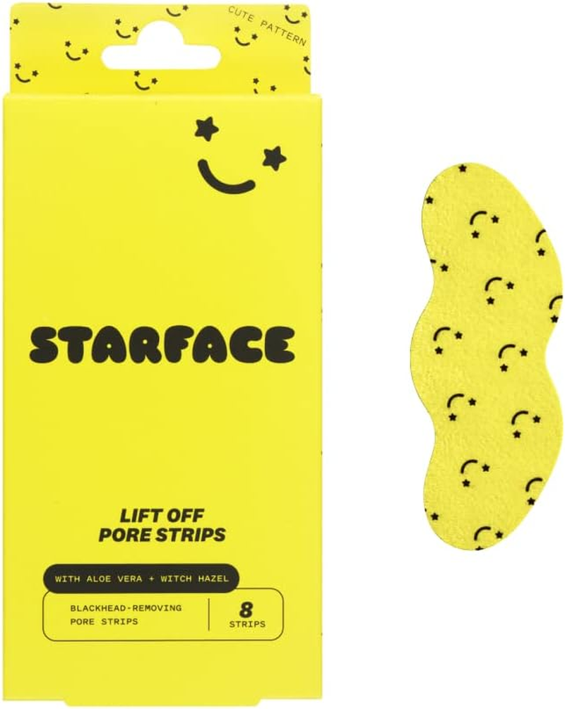 Starface World Lift off Pore Strips, Blackhead Remover, Deep Cleansing Nose Strip, Patches for Nose Pores (8 Count), 8.0 Count image number 1
