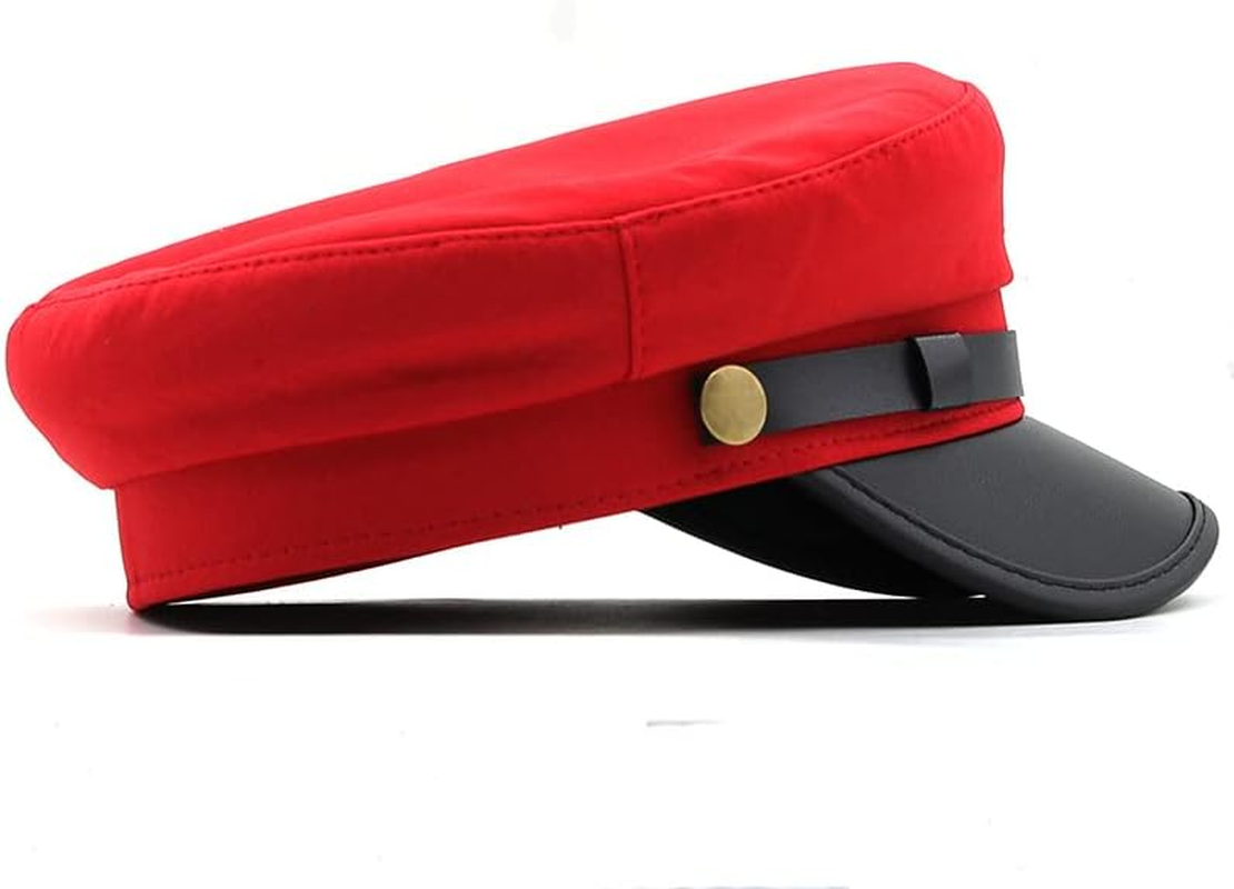 Newsboy Cap for Women Casual Beret Hat Military Sailor Captain Cap Vintage Painter Fiddler Hat Ivy Peaked Flat Cap image number 4