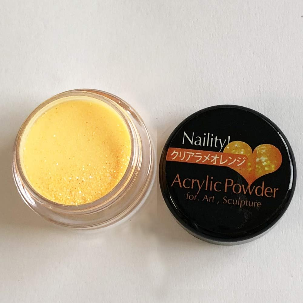 Nature! Nail Powder Acrylic Color Powder Clear Orange 0.1 Oz (3 G)