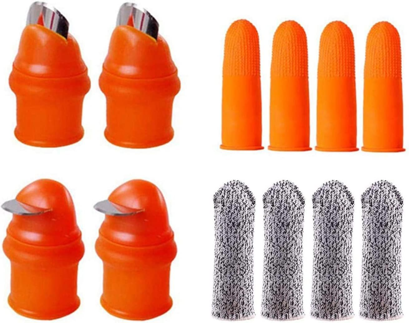 12 Pack Garden Silicone Thumb Knife Tools, Jindizi Separator Finger Knife Havesting Plant Picking Knife Gardening Gifts Plucking Thumb Finger Cutter for Trimming Garden Plants Vegetables by Jindizi