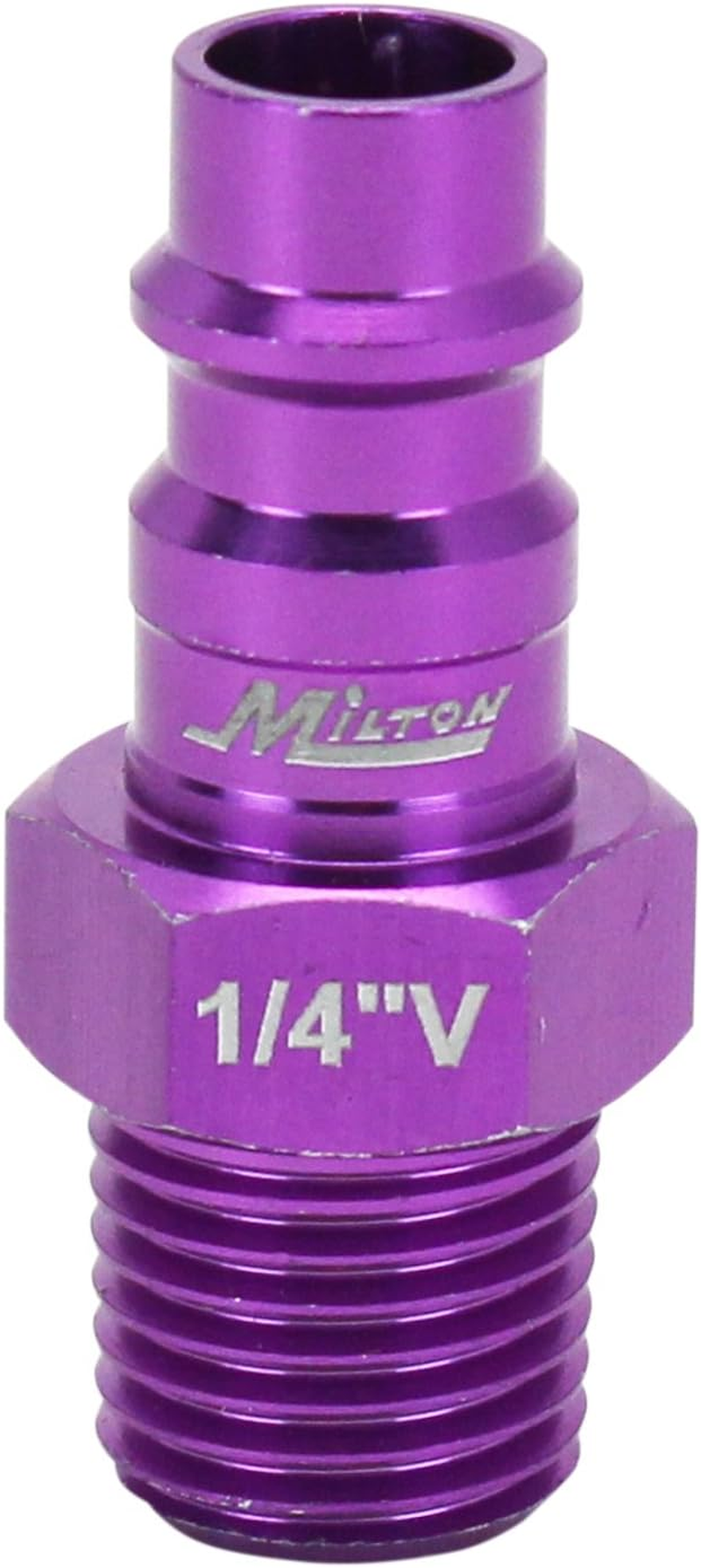 Milton 760VC-20 Colorfit Highflowpro Plugs, V-Style Purple, 1/4'' NPT Male, Box of 20 image number 4