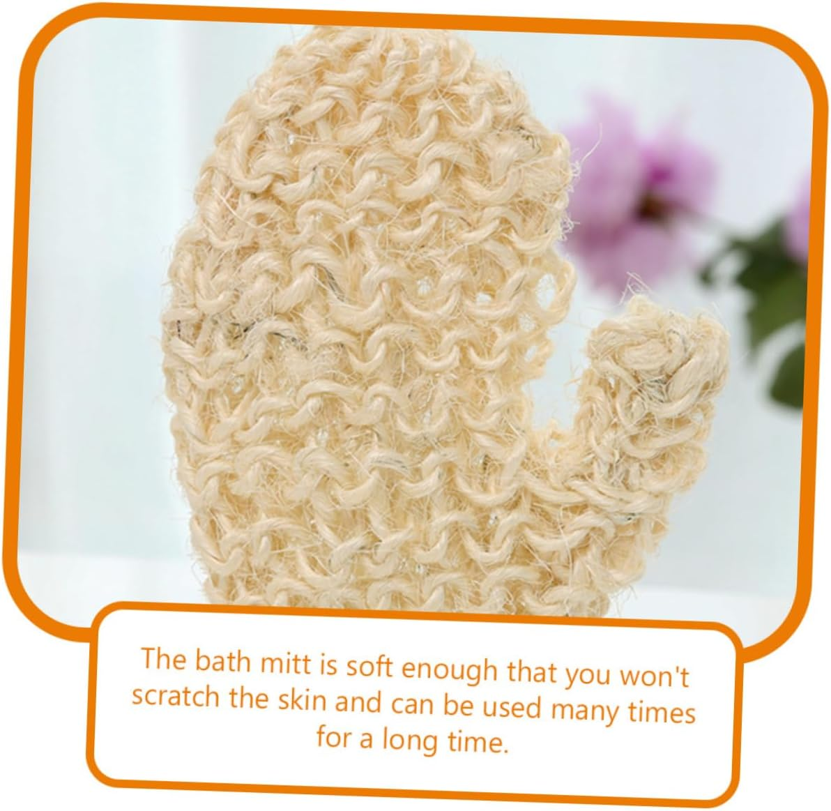 HEATSHAKING 2Pcs Sisal Shower Back Scrubber Bath Mitts Exfoliating Gloves for Bathroom Cleaning image number 1