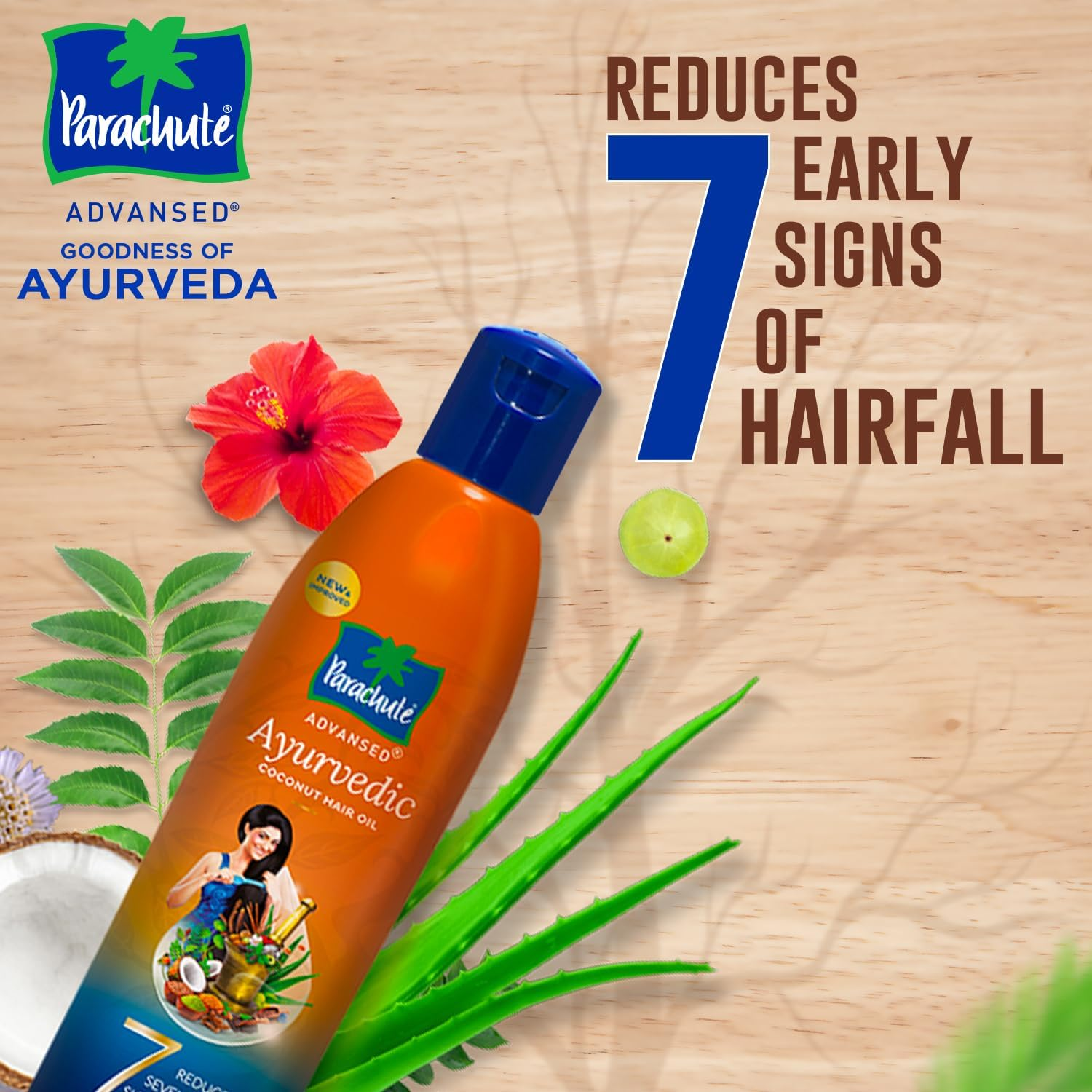 Parachute Advansed Ayurvedic Coconut Hair Oil, Controls Hairfall and 7 Major Hair Problems,190 Ml image number 5