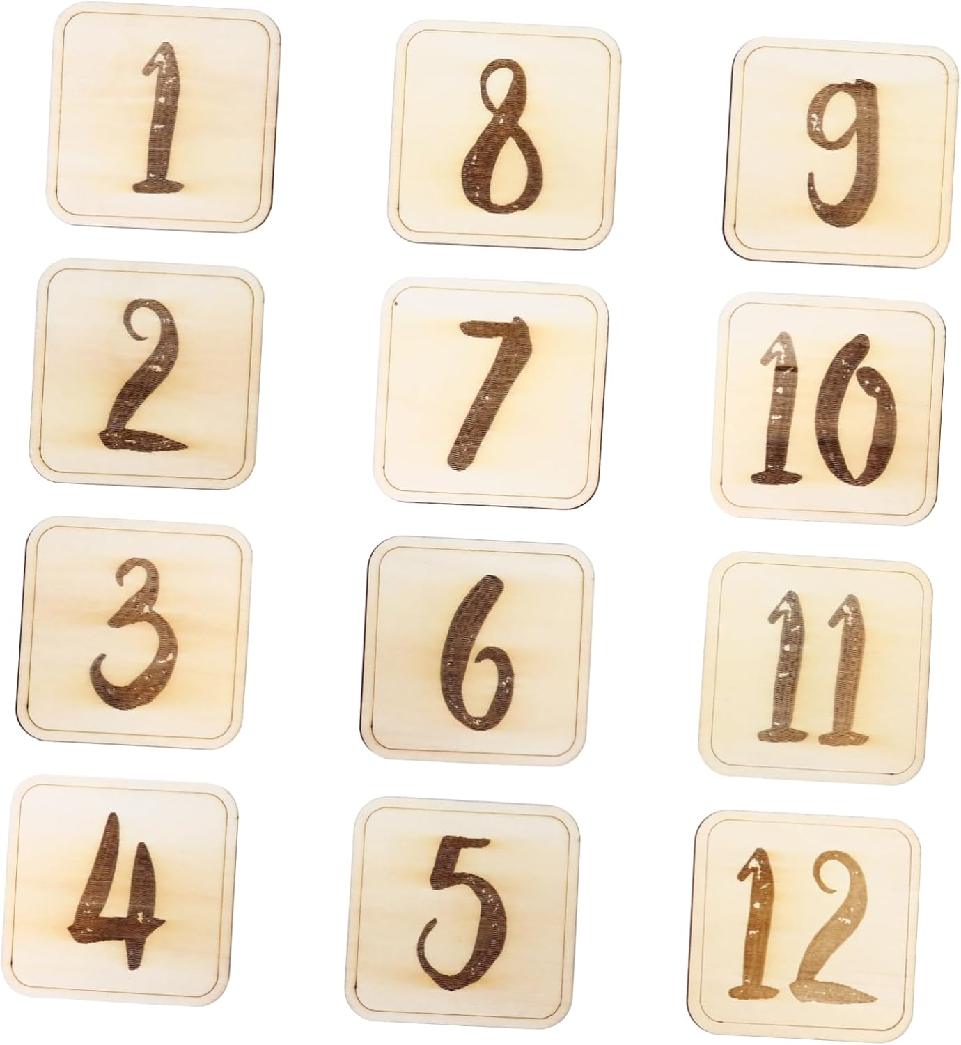 1 Set Wooden Monthly Milestone Cards for Photography Durable and Safe Newborn Photo Props for Recording Growth Moments image number 6