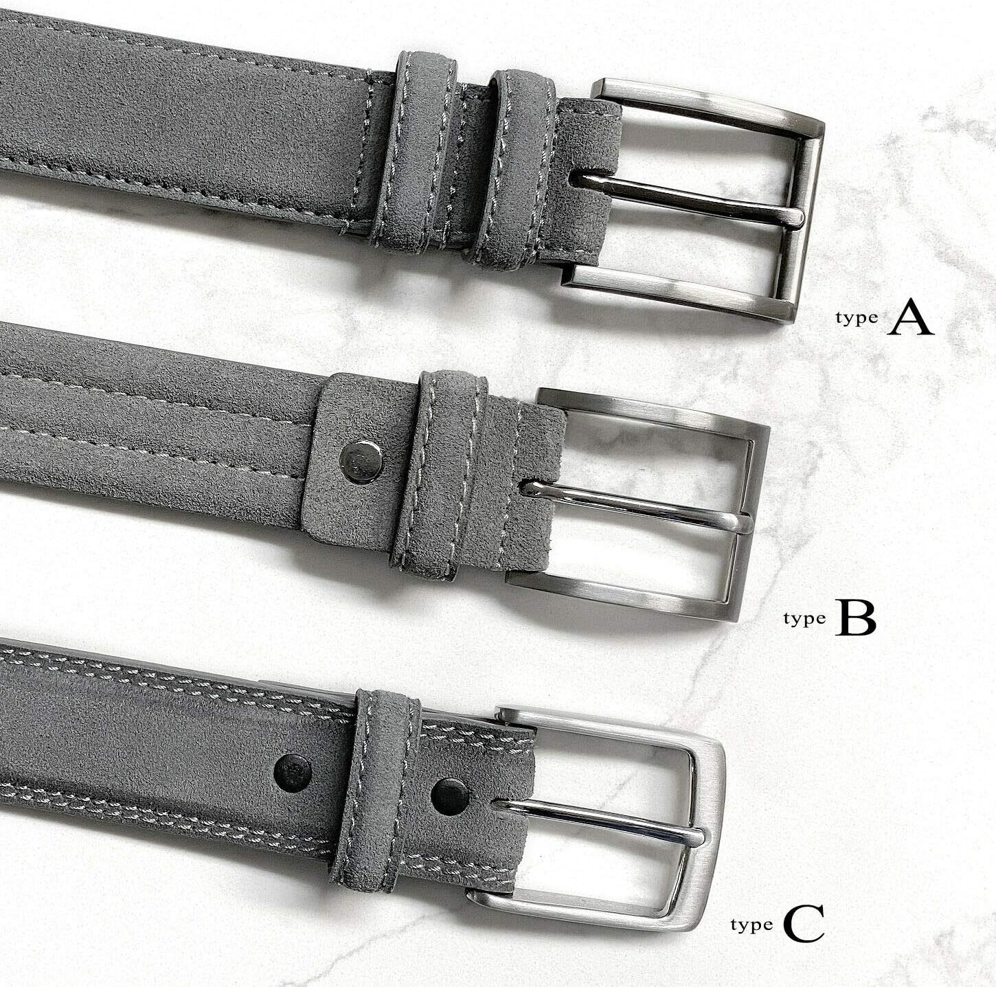 Granada Men'S 100% Suede Nubuck Leather Dress Belt 1-3/8" Wide image number 5