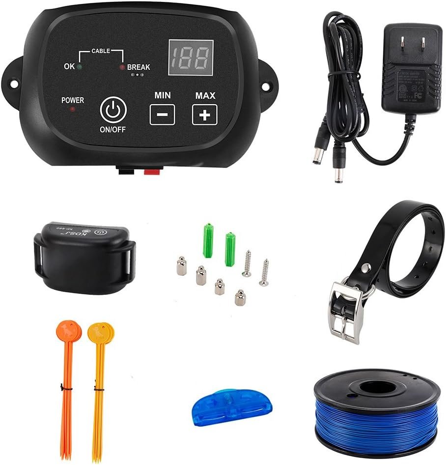 Electric Dog Fence, Pet Containment System (Aboveground/Underground, 650 Ft Wire, IP66 Waterproof/Rechargeable Collar, Shock/Tone Correction, for 1 Dog) image number 1