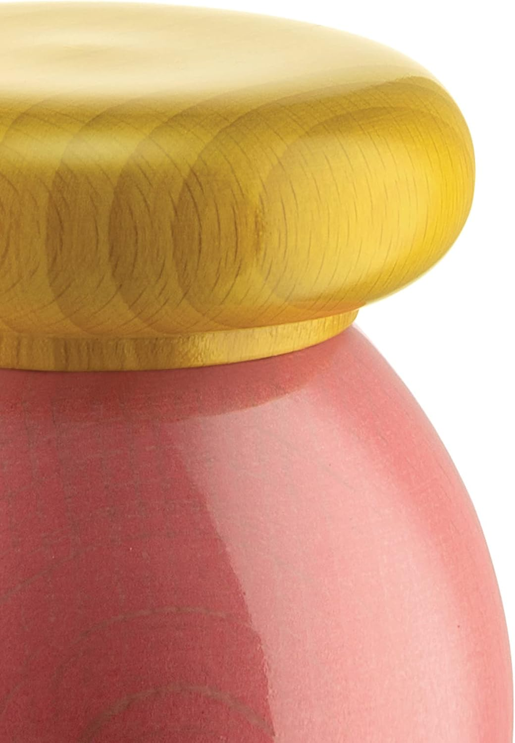 Alessi Salt, Pepper and Spice Grinder in Beech-Wood, 100 Values Collection, One Size, Yellow,Red,Pink