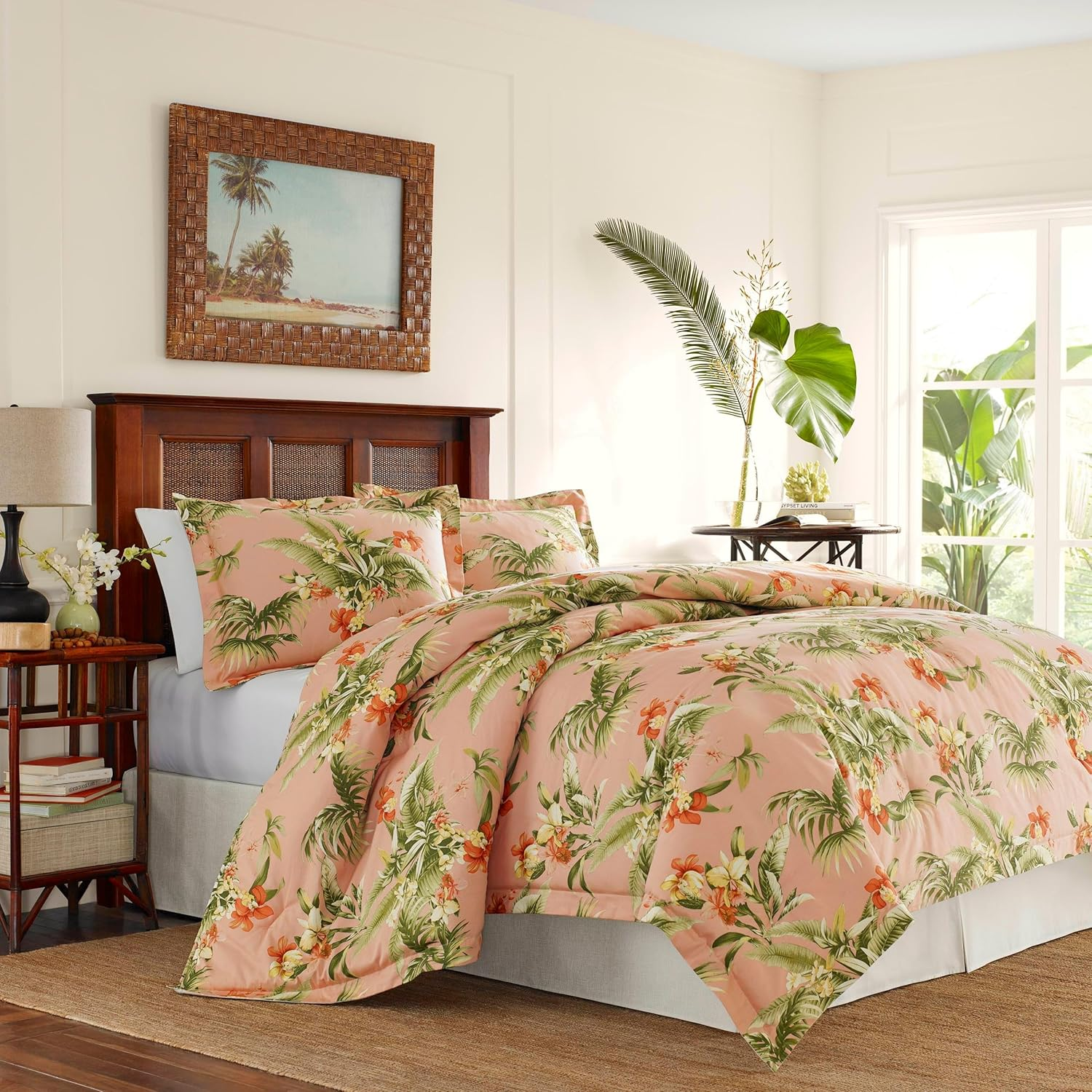 TOMMY BAHAMA Siesta Key Quilt Cover Set - King Cantaloupe image number 3