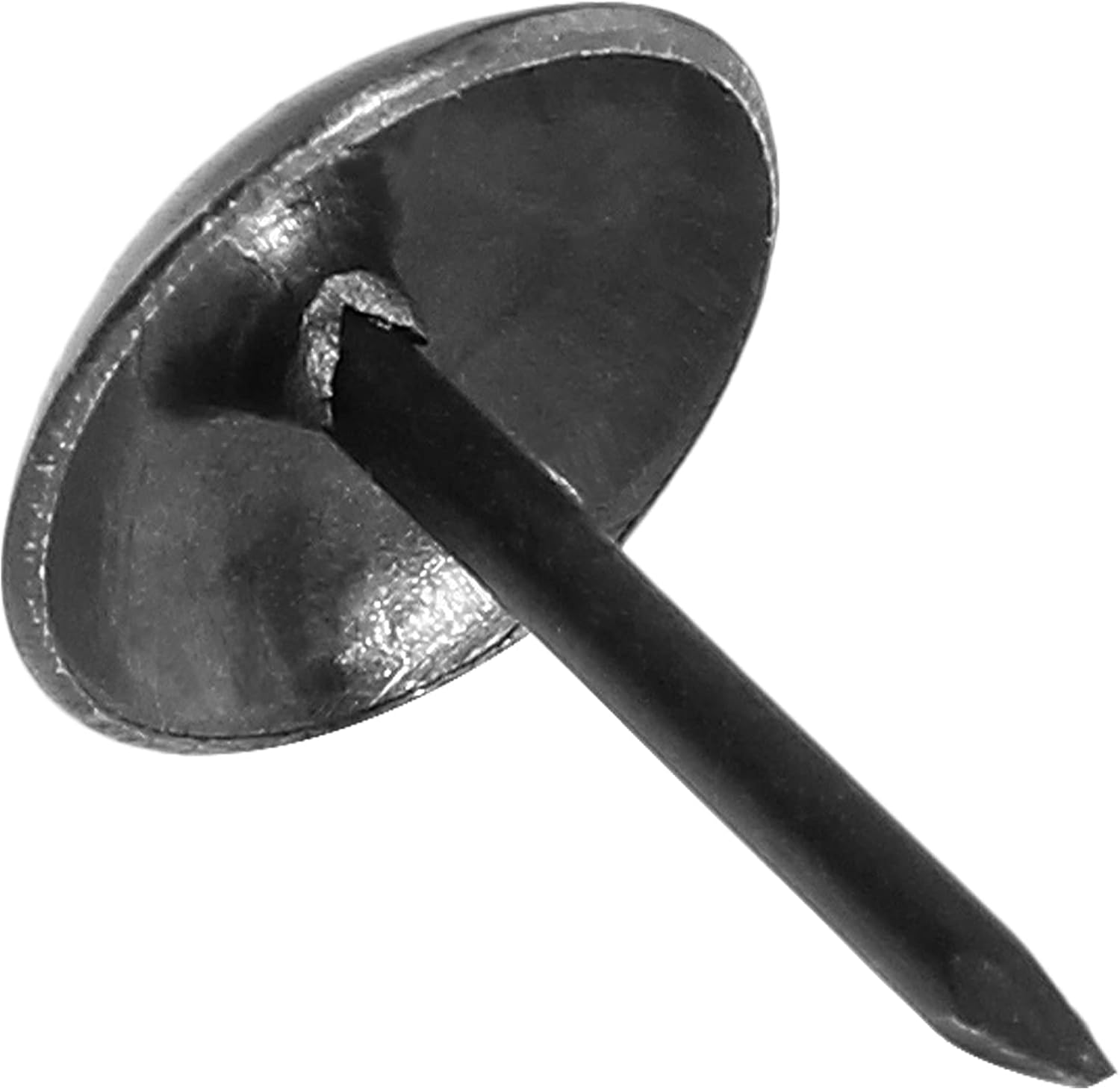 Piutouyar 200 Pcs Black Upholstery Tacks Antique Metal Thumb Tacks round Head Upholstery Pins for Upholstered Furniture Cork Board DIY Projects or Home Decor 9 X 13Mm image number 3