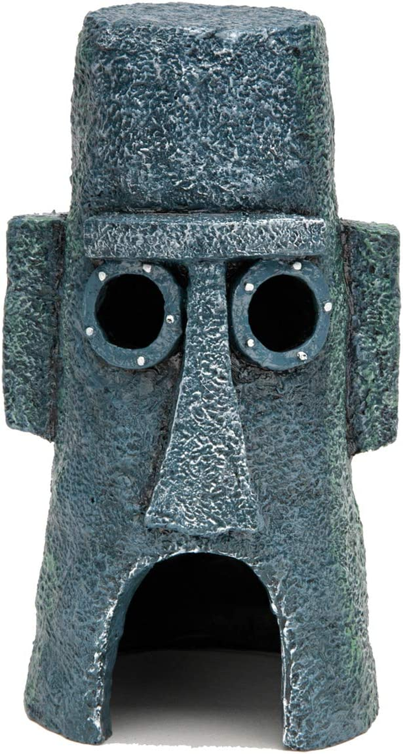Penn-Plax Officially Licensed Nickelodeon Spongebob Aquarium Ornament &ndash; Squidward&rsquo;S Easter Island Home - Full Color 8&rdquo; Decoration (SBR46) image number 2
