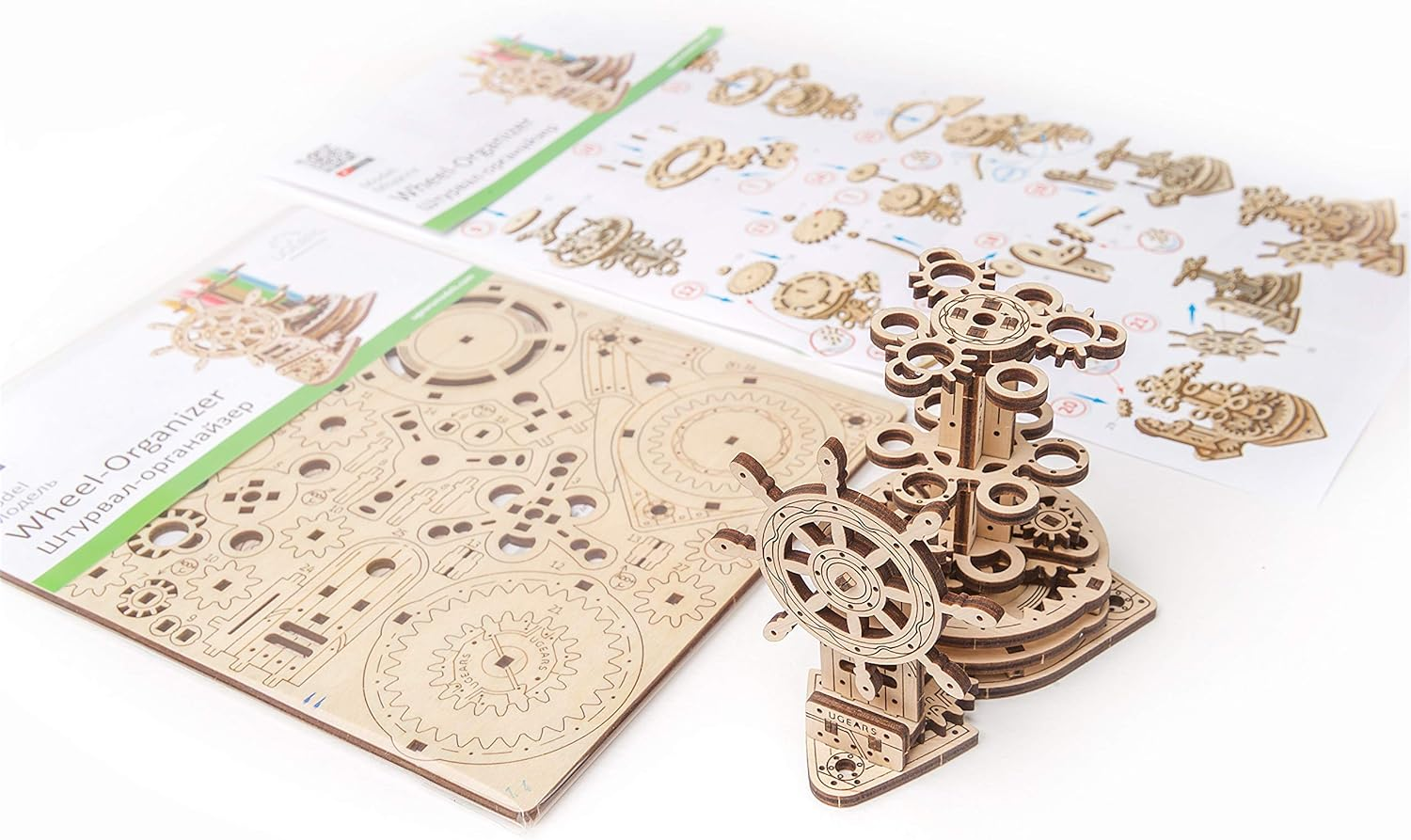 Ugears Mechanical Wheel Organizer Model Set image number 2