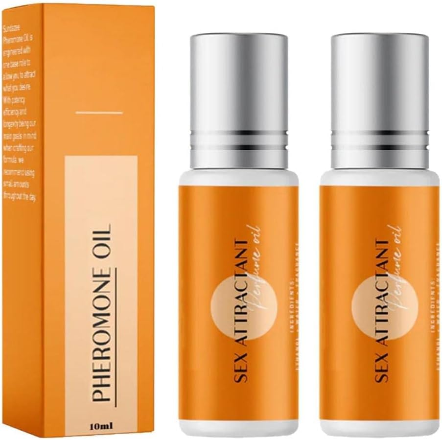 Sundazee Pheromone Oil for Women,Pheromone Fragrance,Pheromone Oil for Women to Attract Men, Natural Roll-On Pheromone Infused Essential Oil Perfume Cologne (2Pcs)