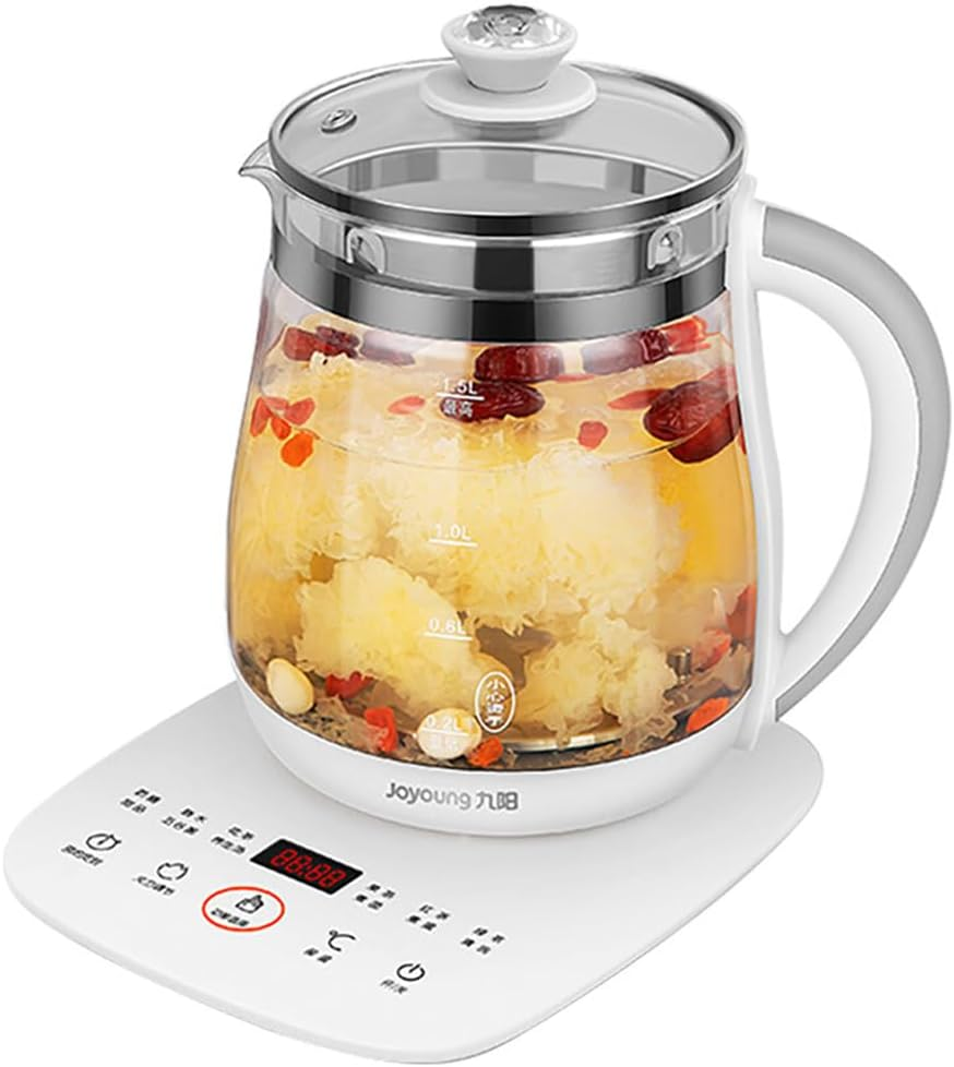 Household Electric Kettle Glass Health Kettle Pot 1.5L Temperature Adjustable Heat Preservation Reservation for Home Office Joyoung-Dgd1506Bq image number 4