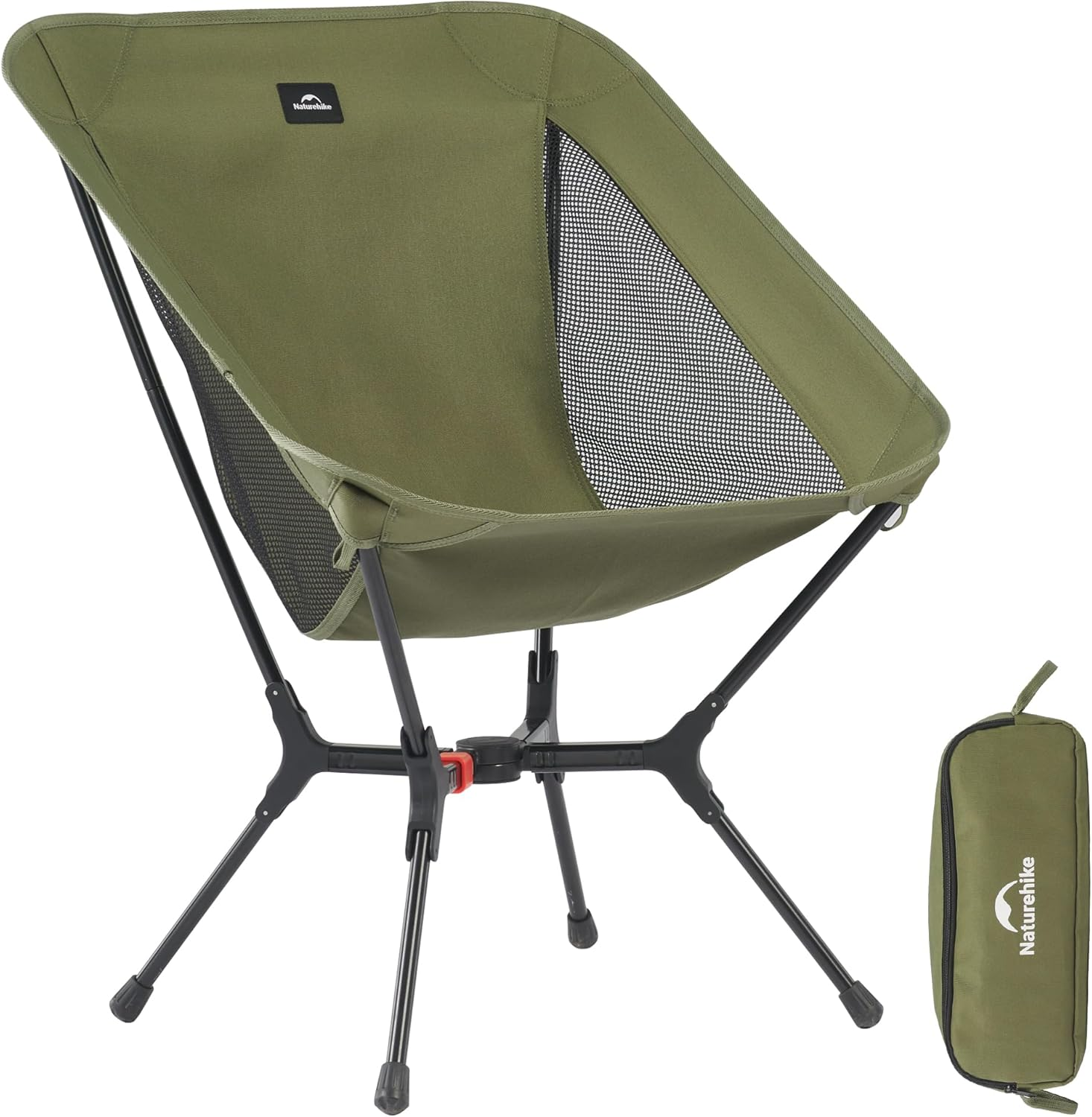 Naturehike YL01 Chair, Lightweight Camping Chair, New Structure Design Portable (Black)